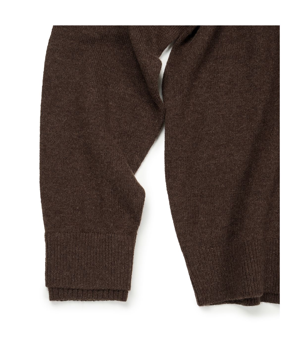 이티씨이(ETCE) (BASE) LAYERED CUFF ROUND KNIT (BROWN)