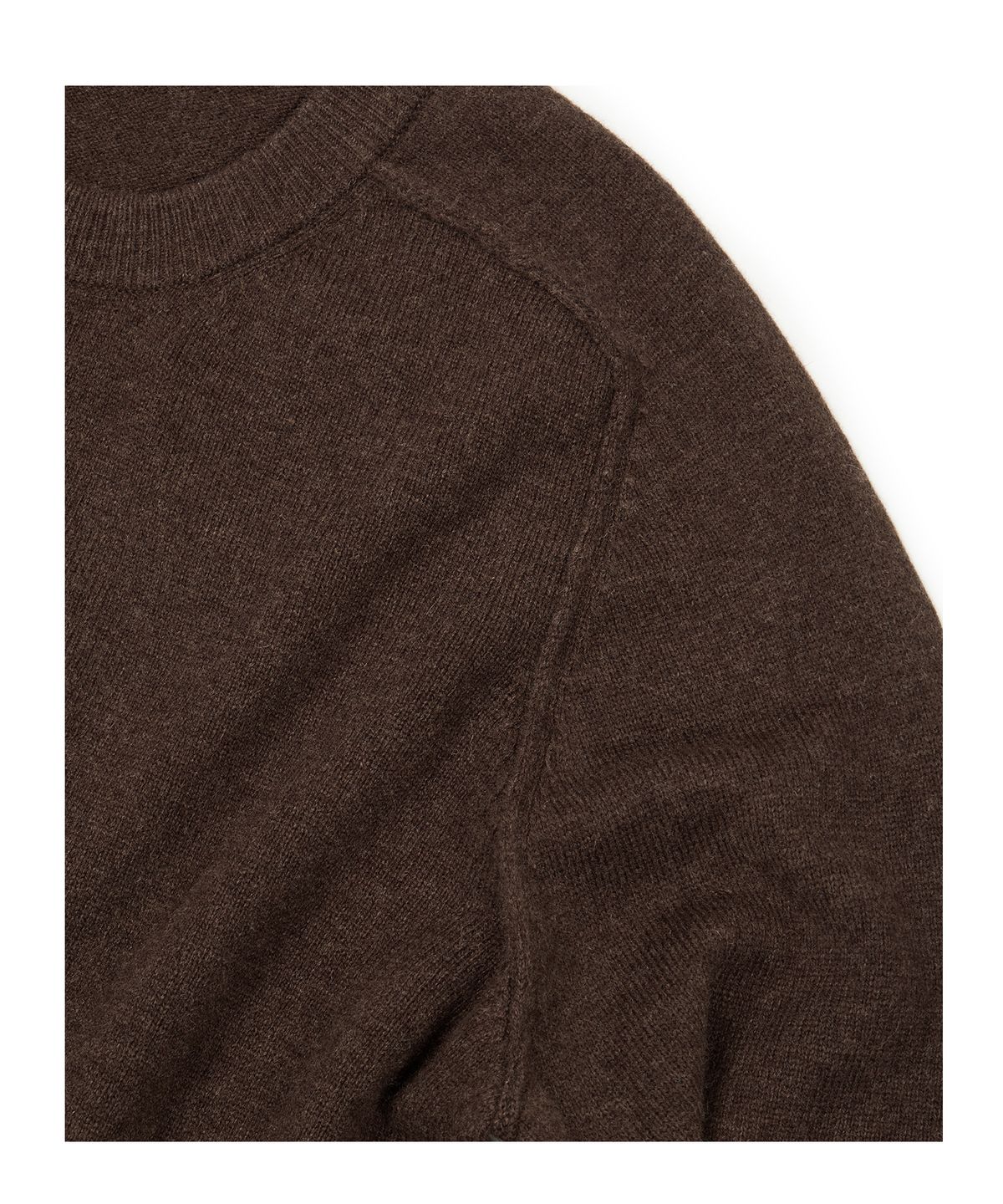 이티씨이(ETCE) (BASE) LAYERED CUFF ROUND KNIT (BROWN)