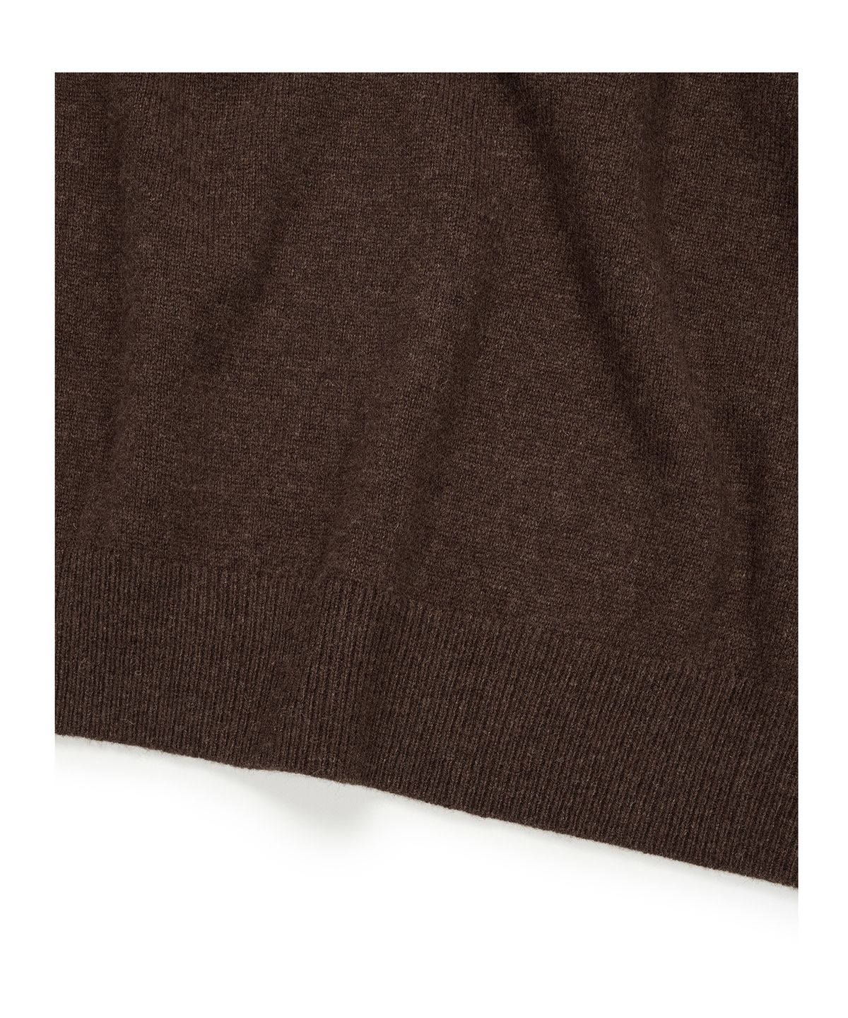 이티씨이(ETCE) (BASE) LAYERED CUFF ROUND KNIT (BROWN)