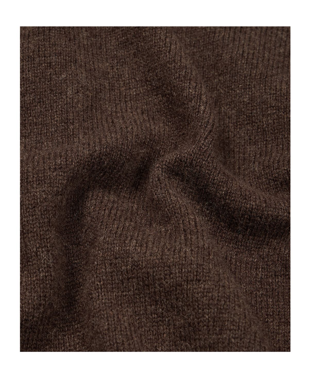 이티씨이(ETCE) (BASE) LAYERED CUFF ROUND KNIT (BROWN)