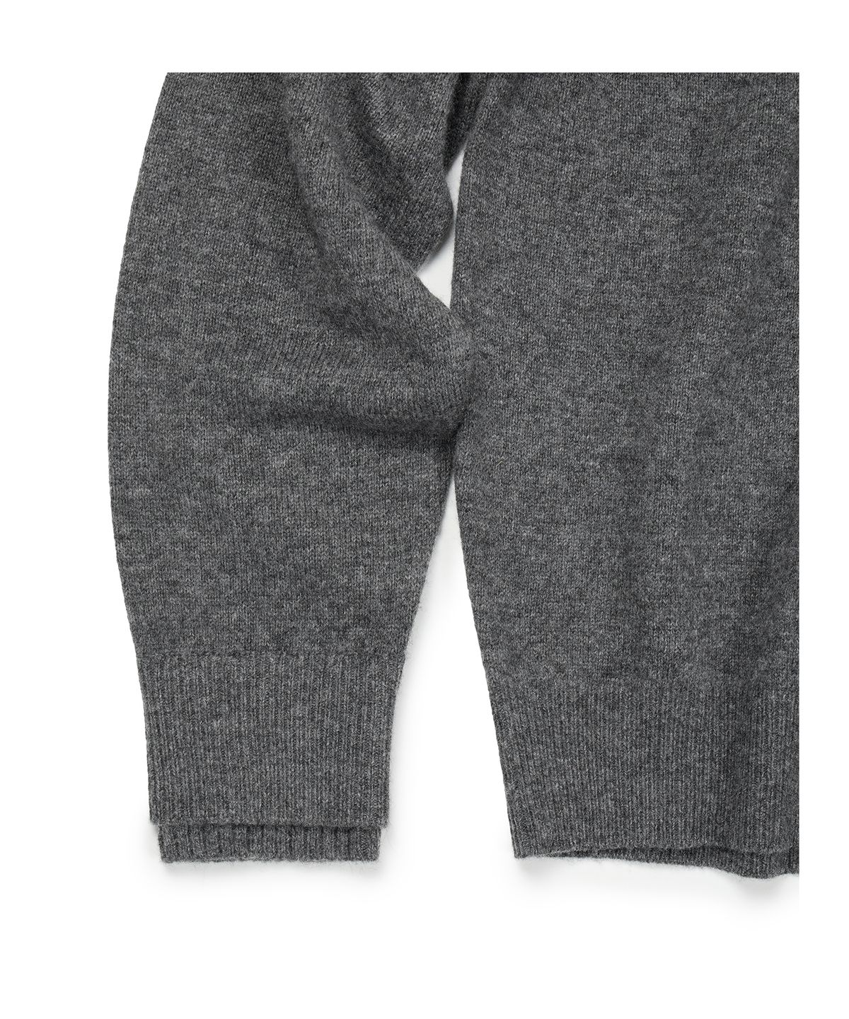 이티씨이(ETCE) (BASE) LAYERED CUFF ROUND KNIT (GRAY)
