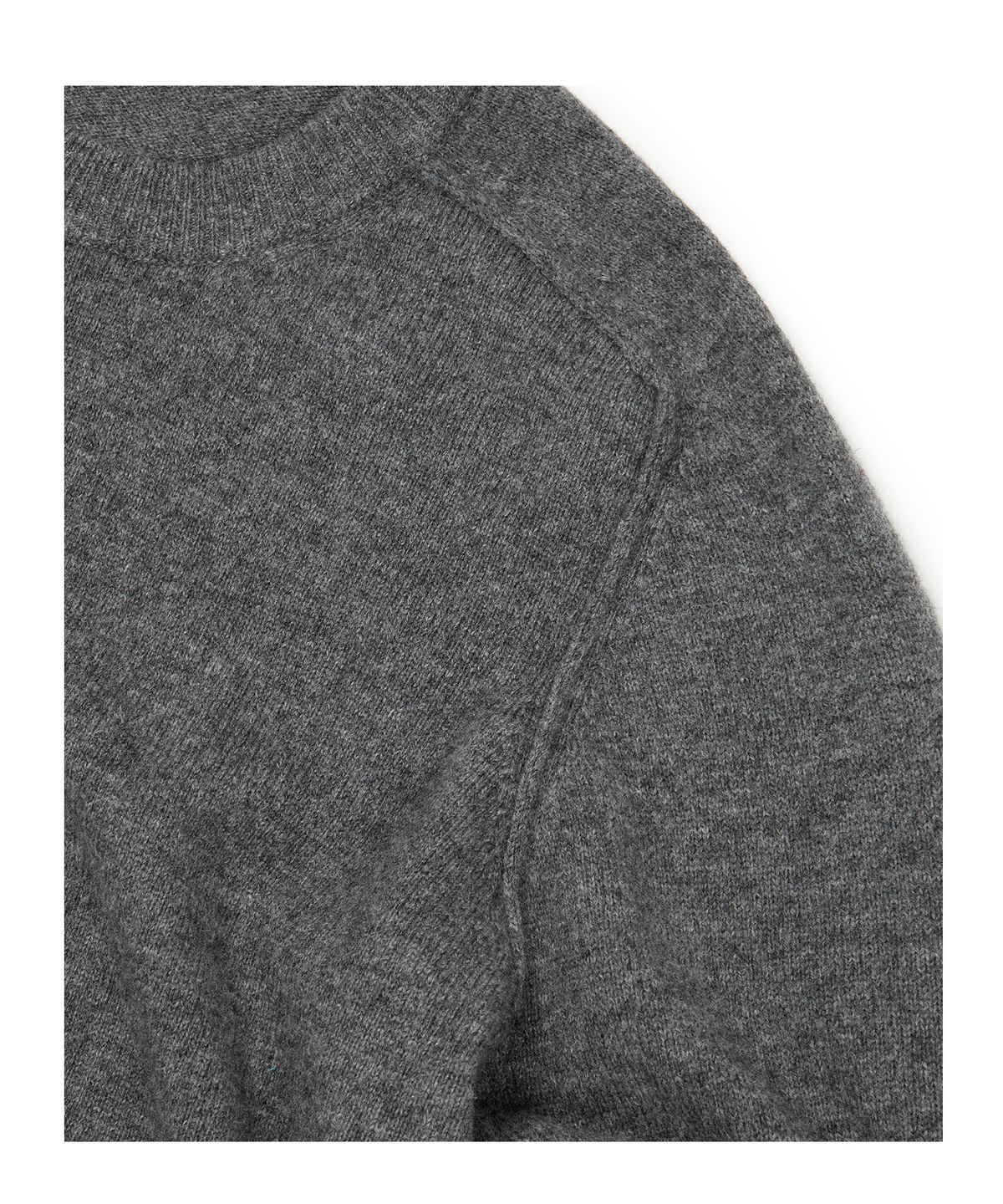 이티씨이(ETCE) (BASE) LAYERED CUFF ROUND KNIT (GRAY)