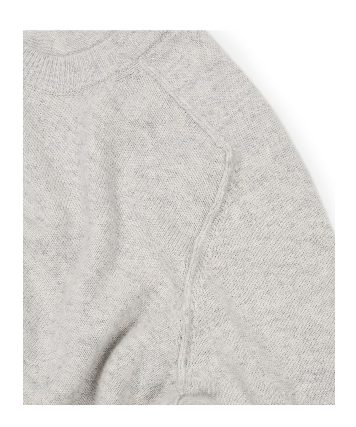 이티씨이(ETCE) (BASE) LAYERED CUFF ROUND KNIT (OATMEAL)