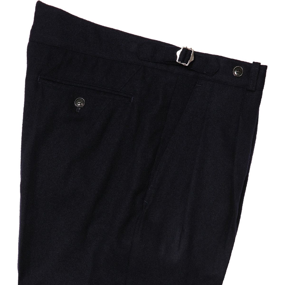 솔티(SORTIE) W412 Reve Pleats Wool Trousers (Dark Navy)