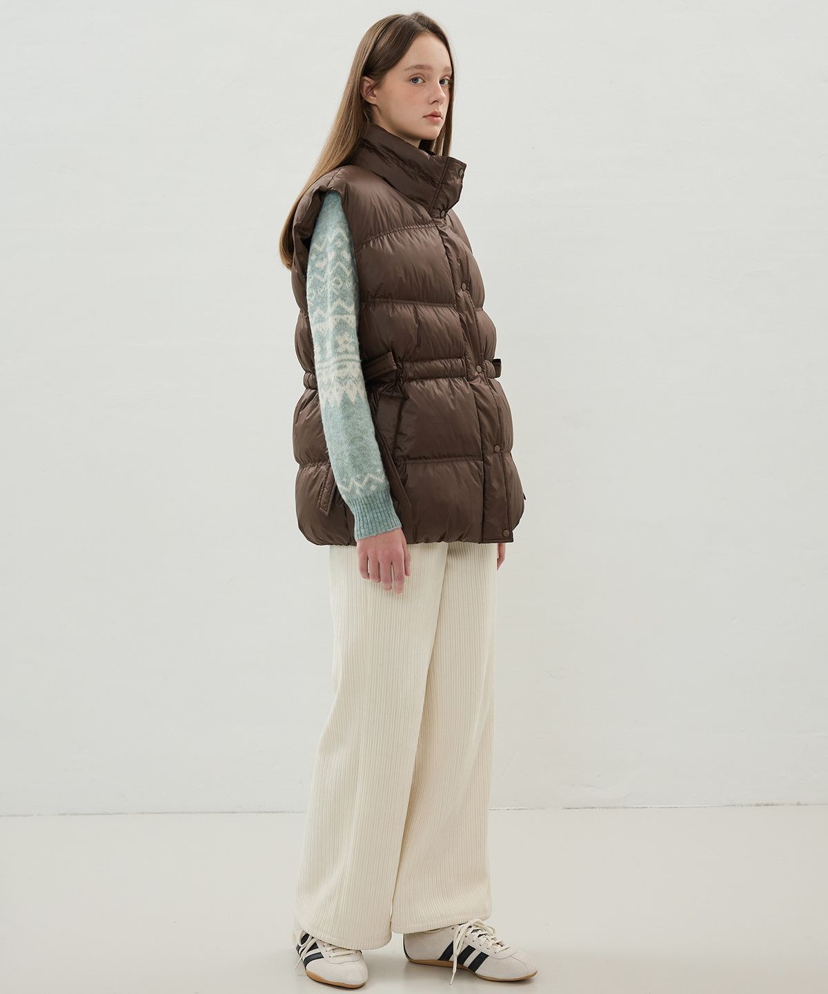 올리브 데 올리브(OLIVE DES OLIVE) 스트링 코듀로이 와이드 팬츠 OW5XLA300