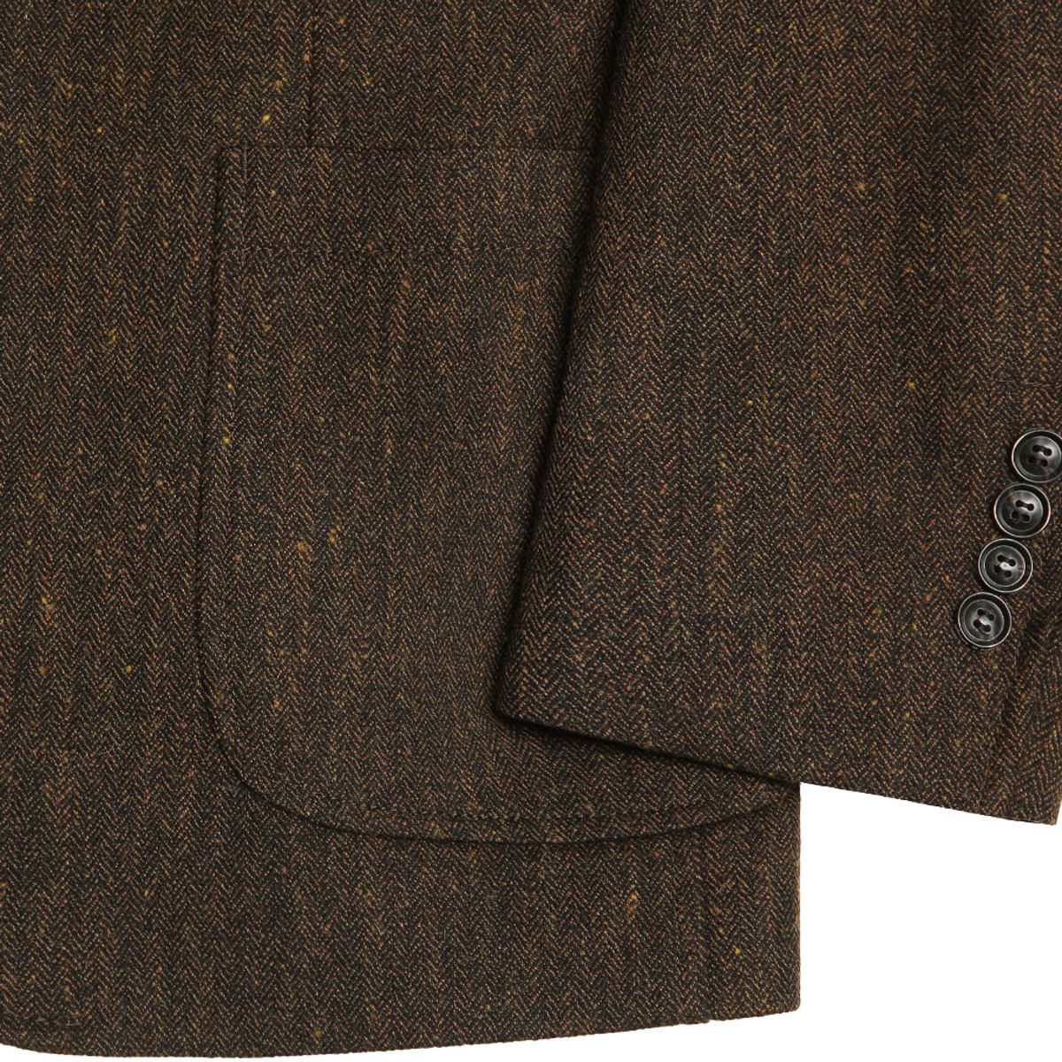 솔티(SORTIE) 412 Herringbone Check Wool Silk Jacket (Brown)