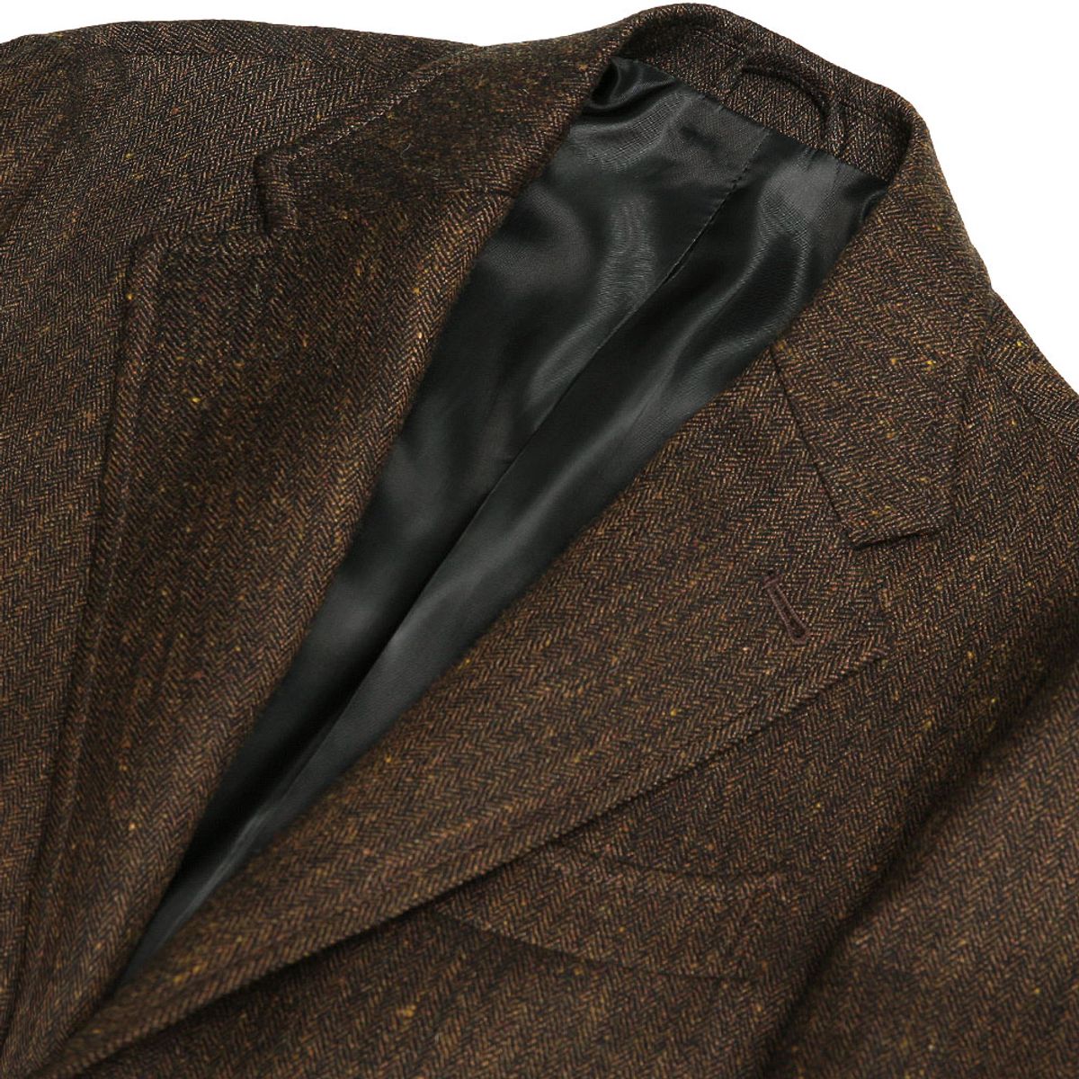 솔티(SORTIE) 412 Herringbone Check Wool Silk Jacket (Brown)