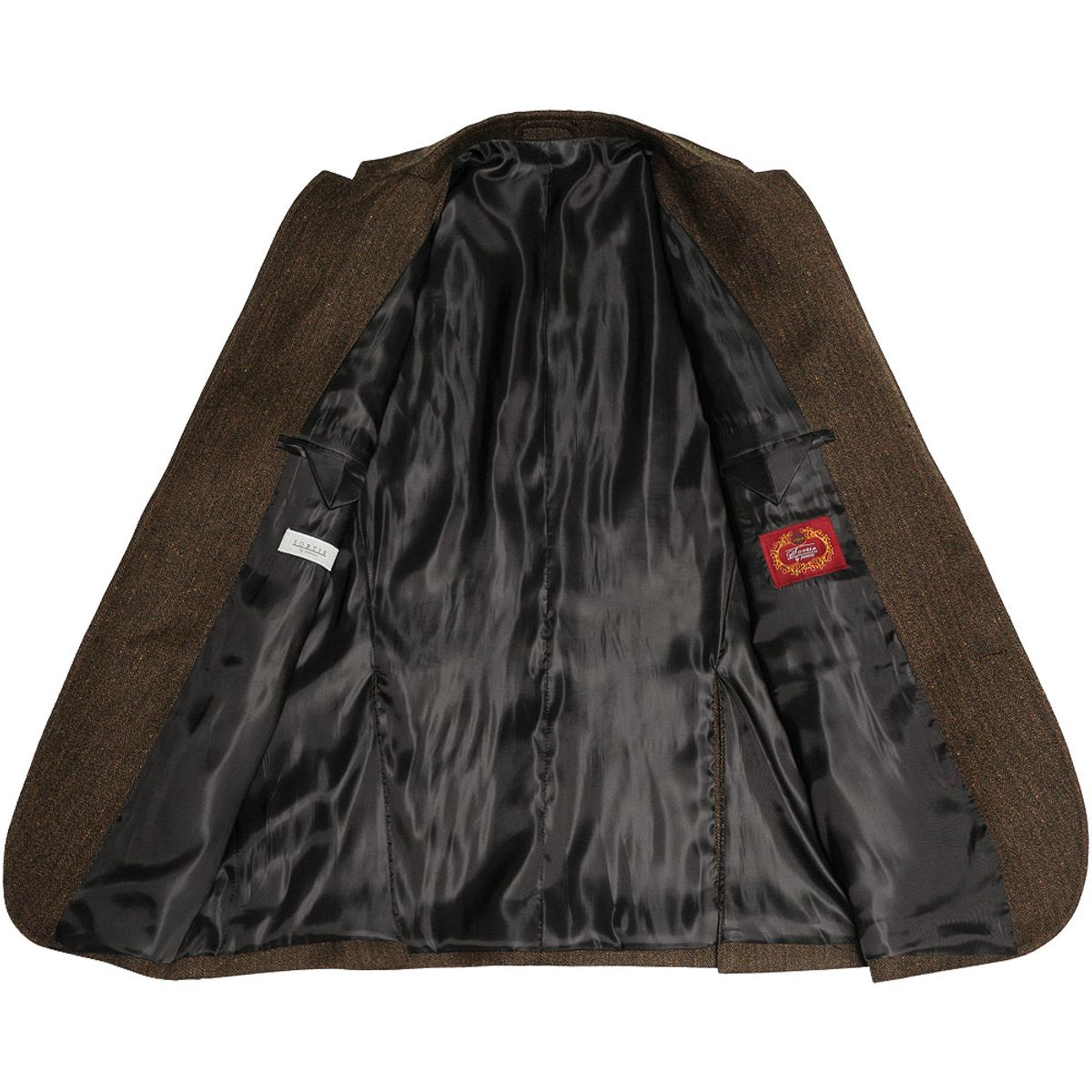 솔티(SORTIE) 412 Herringbone Check Wool Silk Jacket (Brown)