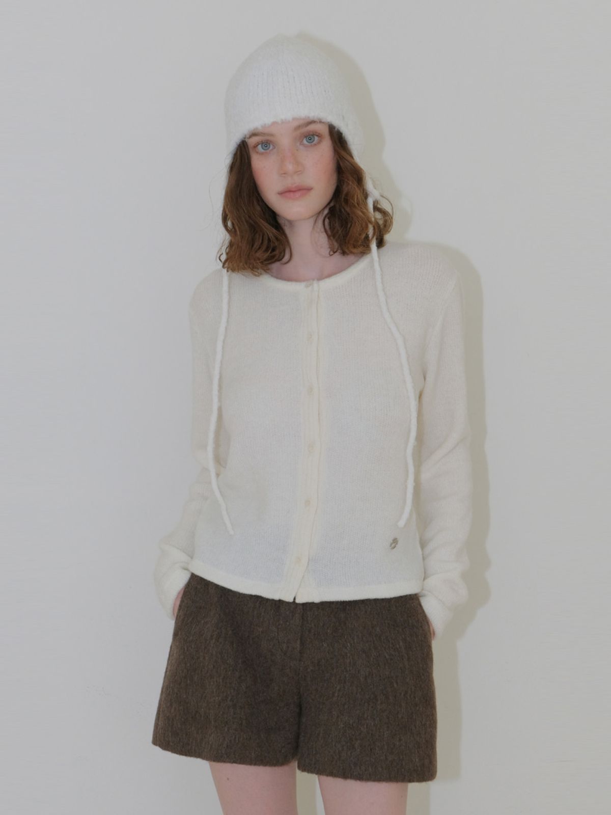 에트몽(ETMON) Wool Basic Short Pants, Brown
