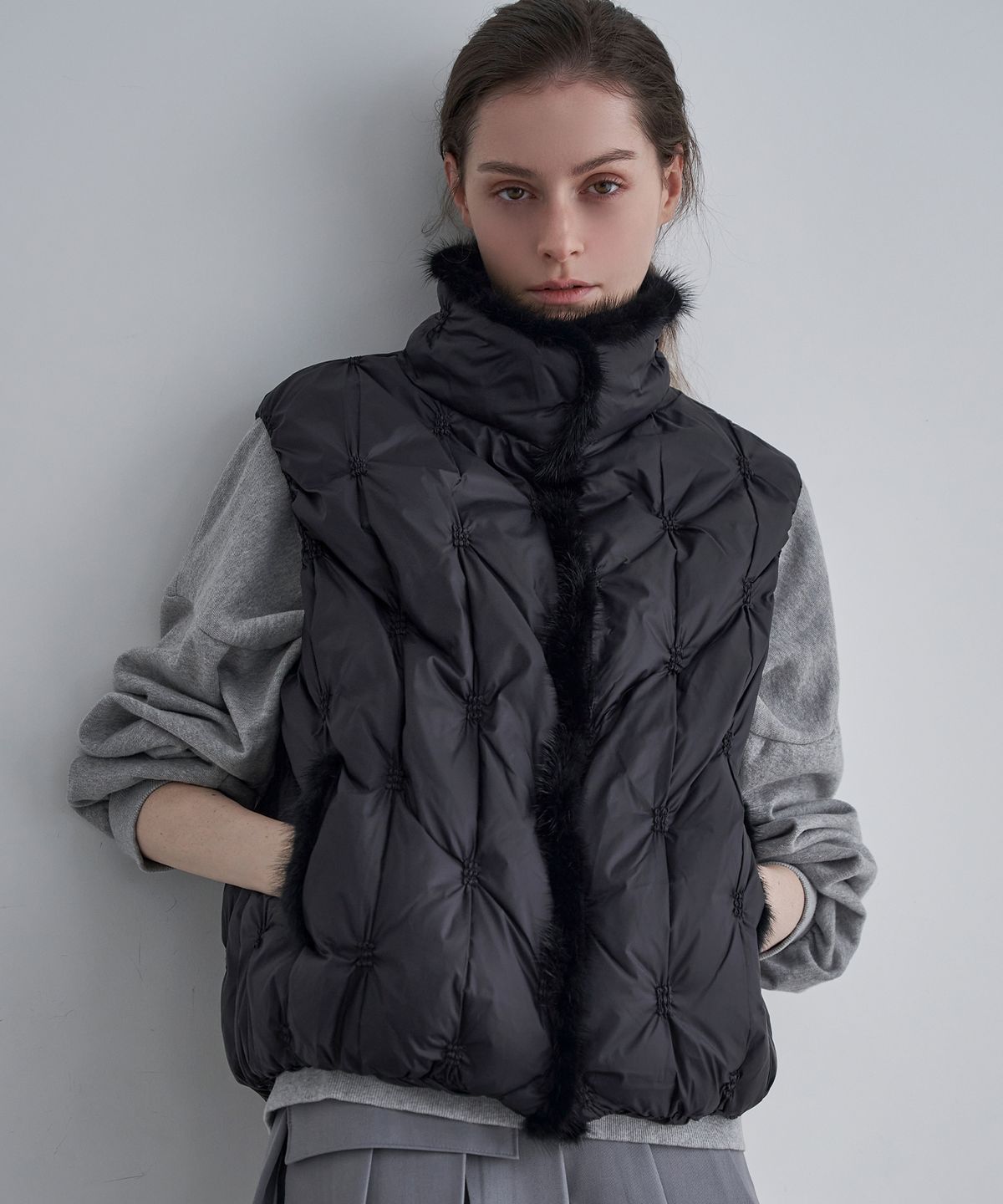 르니앤맥코이 골프(LENIC&MCCOY) 밍크 소프 데일리 하이넥 베스트 MM12DV770HJY