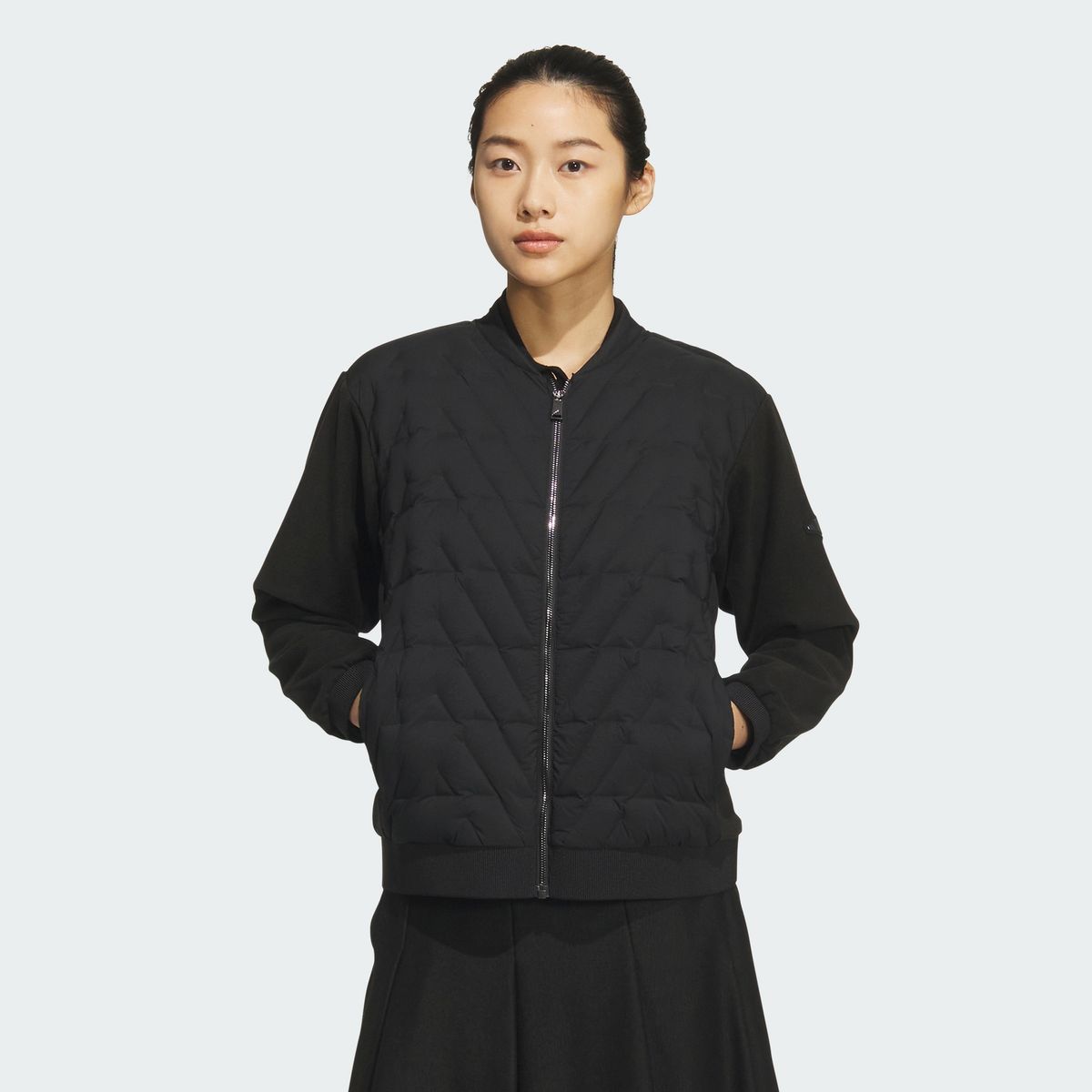아디다스 골프(ADIDAS GOLF) 하이브리드 전장 지퍼 다운 재킷 JM7127
