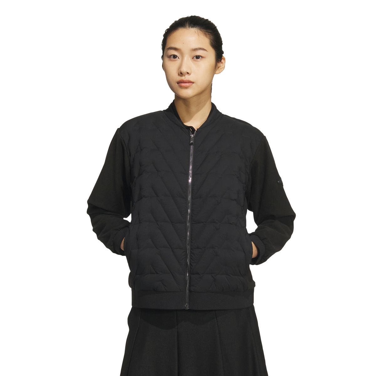 아디다스 골프(ADIDAS GOLF) 하이브리드 전장 지퍼 다운 재킷 JM7127