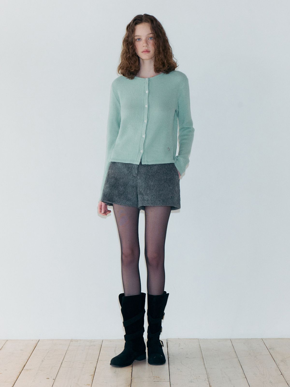 에트몽(ETMON) Wool Basic Short Pants, Charcoal