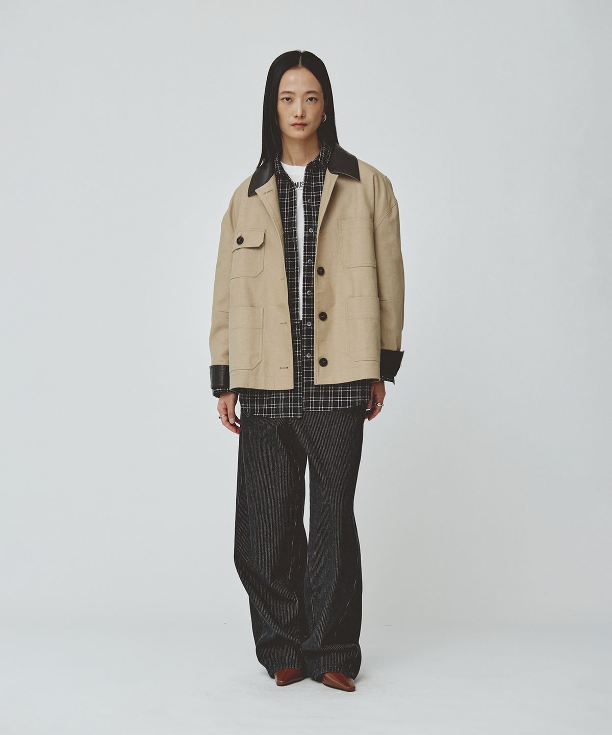 뮤제(MUSEE) [3rd] FALLET Oversize Work Jacket_Beige