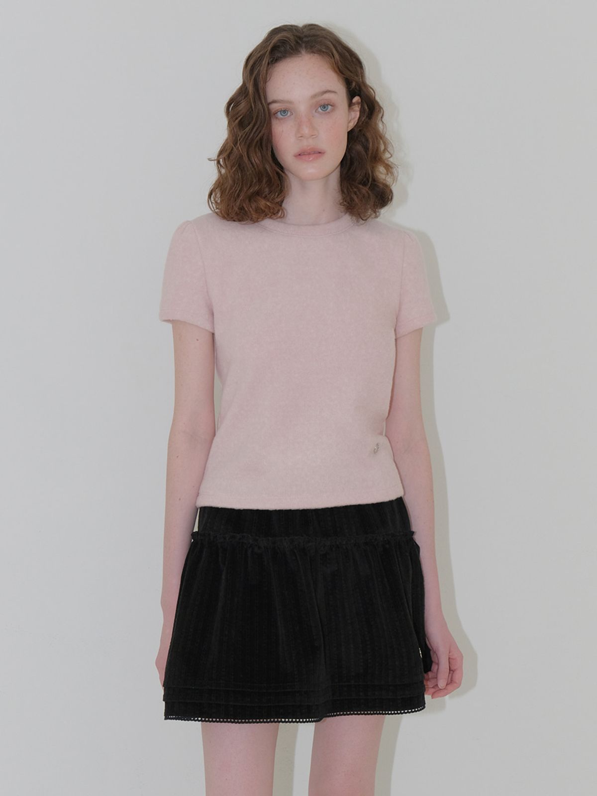 에트몽(ETMON) Cozy Puff T-Shirt, Pink