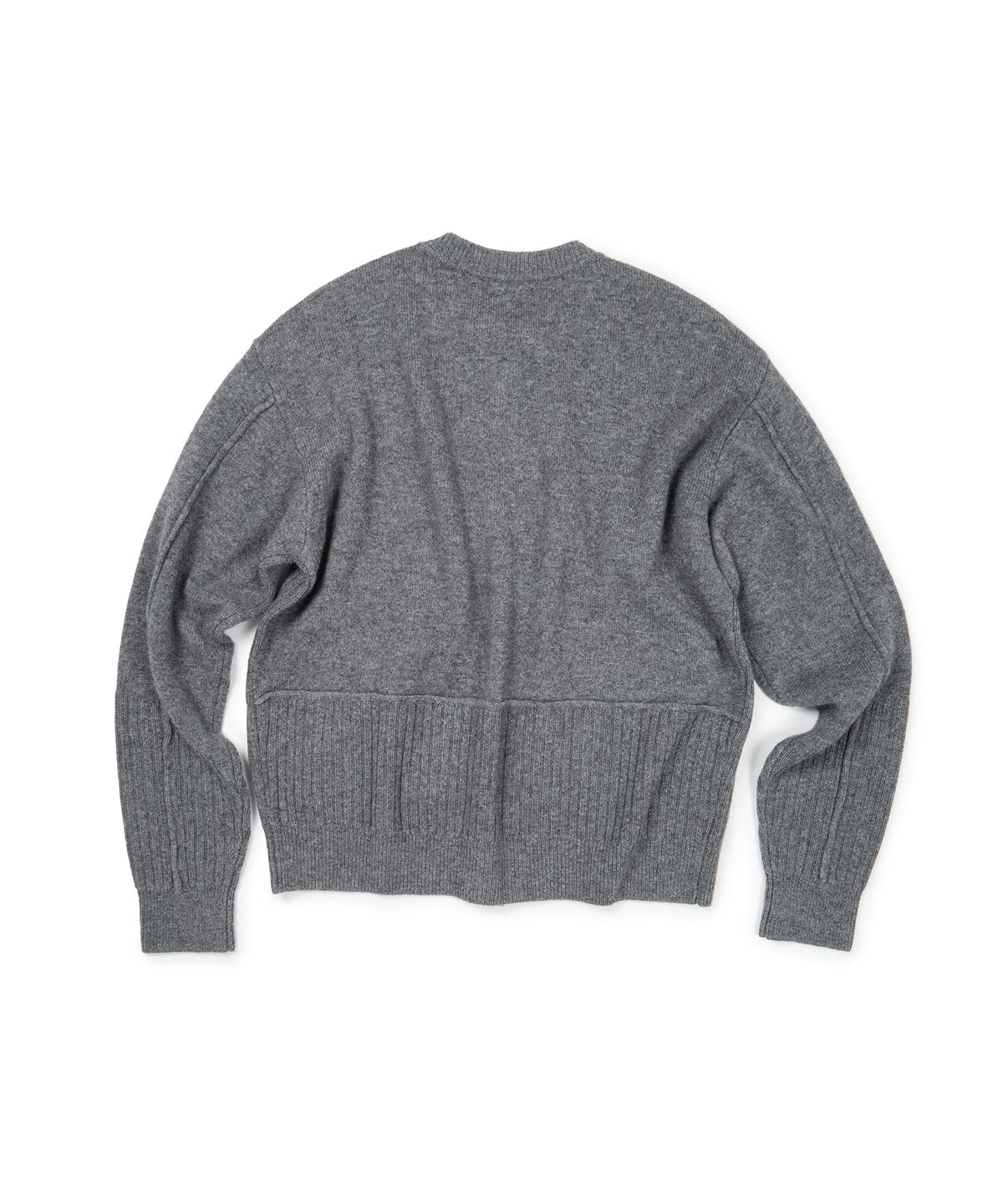 이티씨이(ETCE) SMOCKING WOOL KNIT ZIP UP (CHARCOAL)
