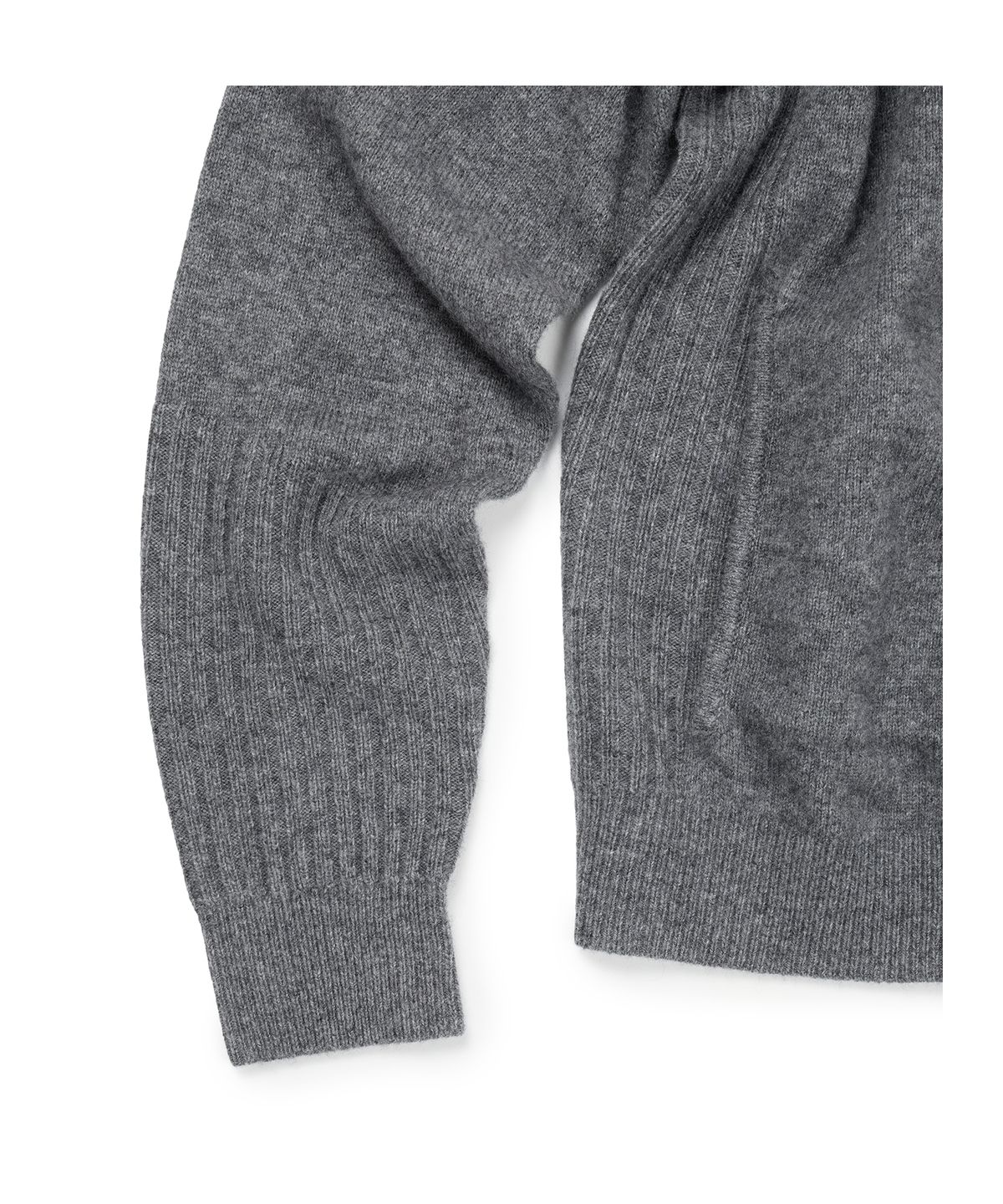 이티씨이(ETCE) SMOCKING WOOL KNIT ZIP UP (CHARCOAL)