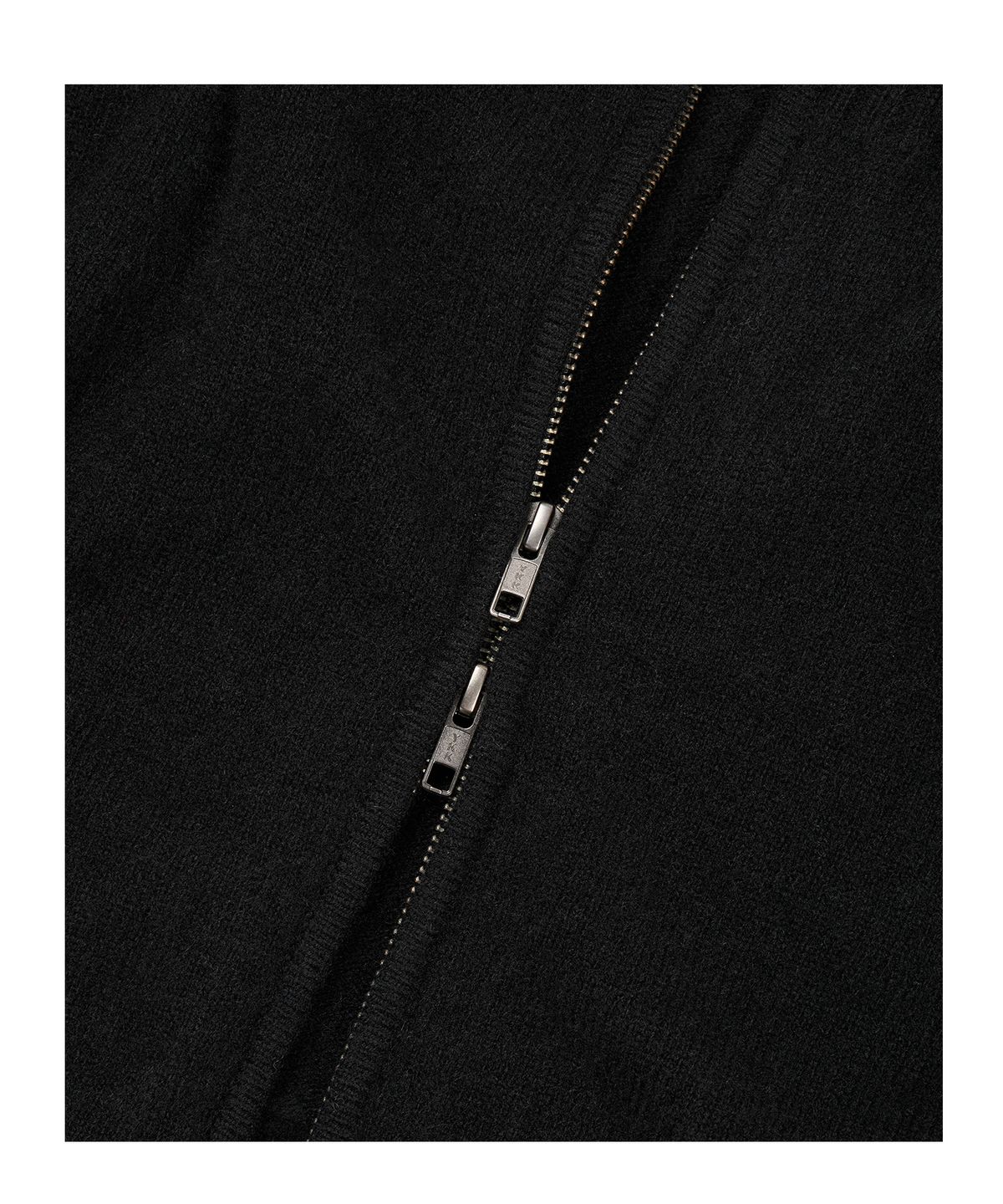 이티씨이(ETCE) SMOCKING WOOL KNIT ZIP UP (BLACK)