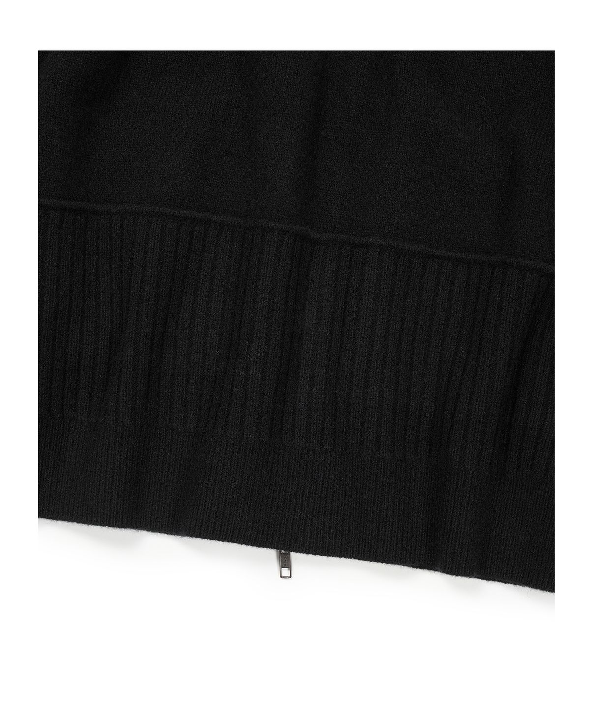이티씨이(ETCE) SMOCKING WOOL KNIT ZIP UP (BLACK)