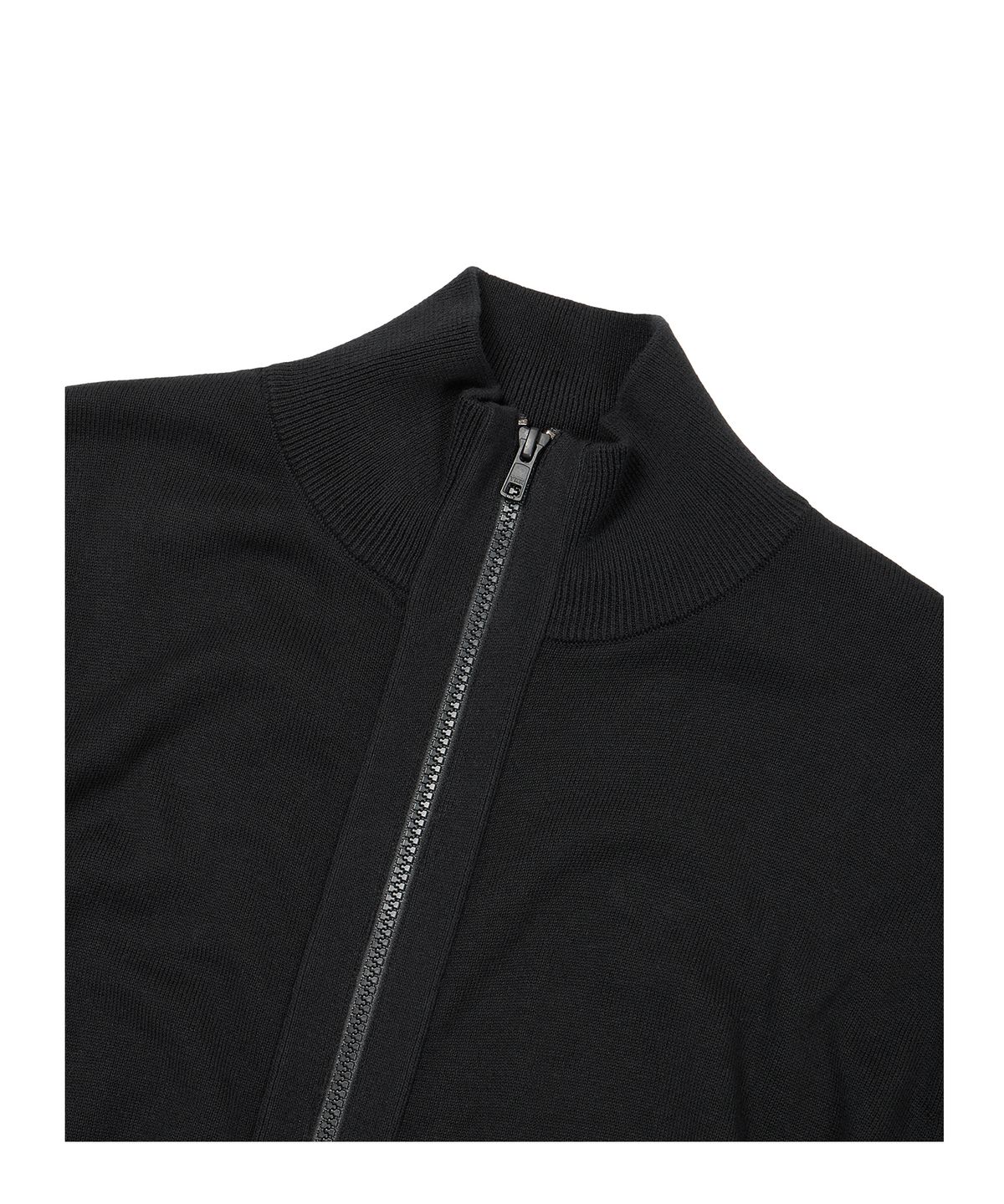 이티씨이(ETCE) COTTON KNIT ZIP UP (BLACK)
