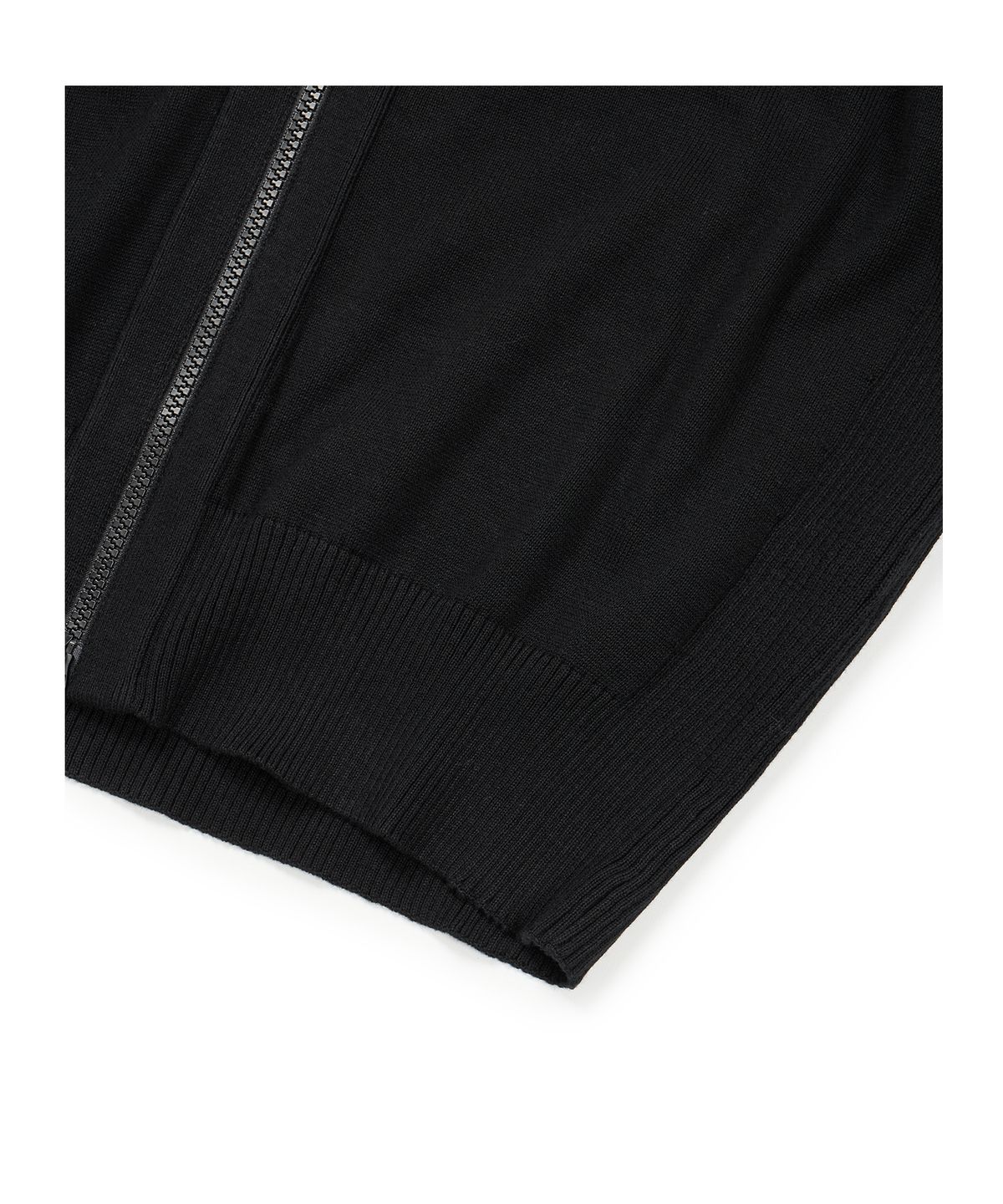 이티씨이(ETCE) COTTON KNIT ZIP UP (BLACK)
