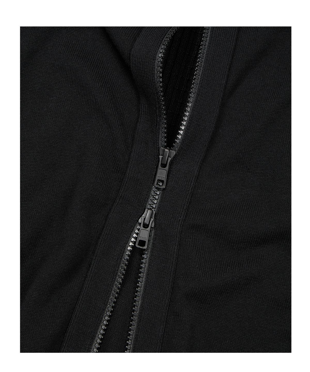 이티씨이(ETCE) COTTON KNIT ZIP UP (BLACK)
