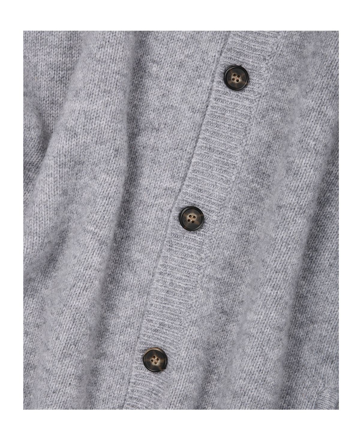 이티씨이(ETCE) (BASE) CROP ROUND NECK CARDIGAN (GRAY)