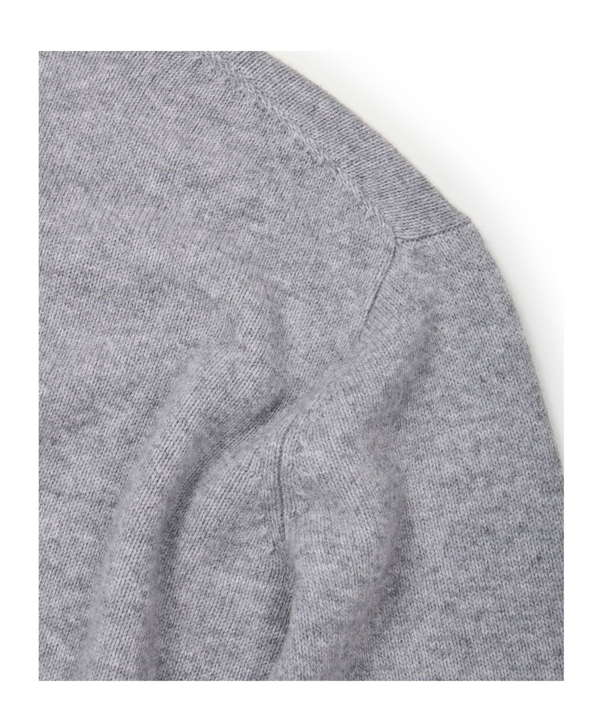 이티씨이(ETCE) (BASE) CROP ROUND NECK CARDIGAN (GRAY)