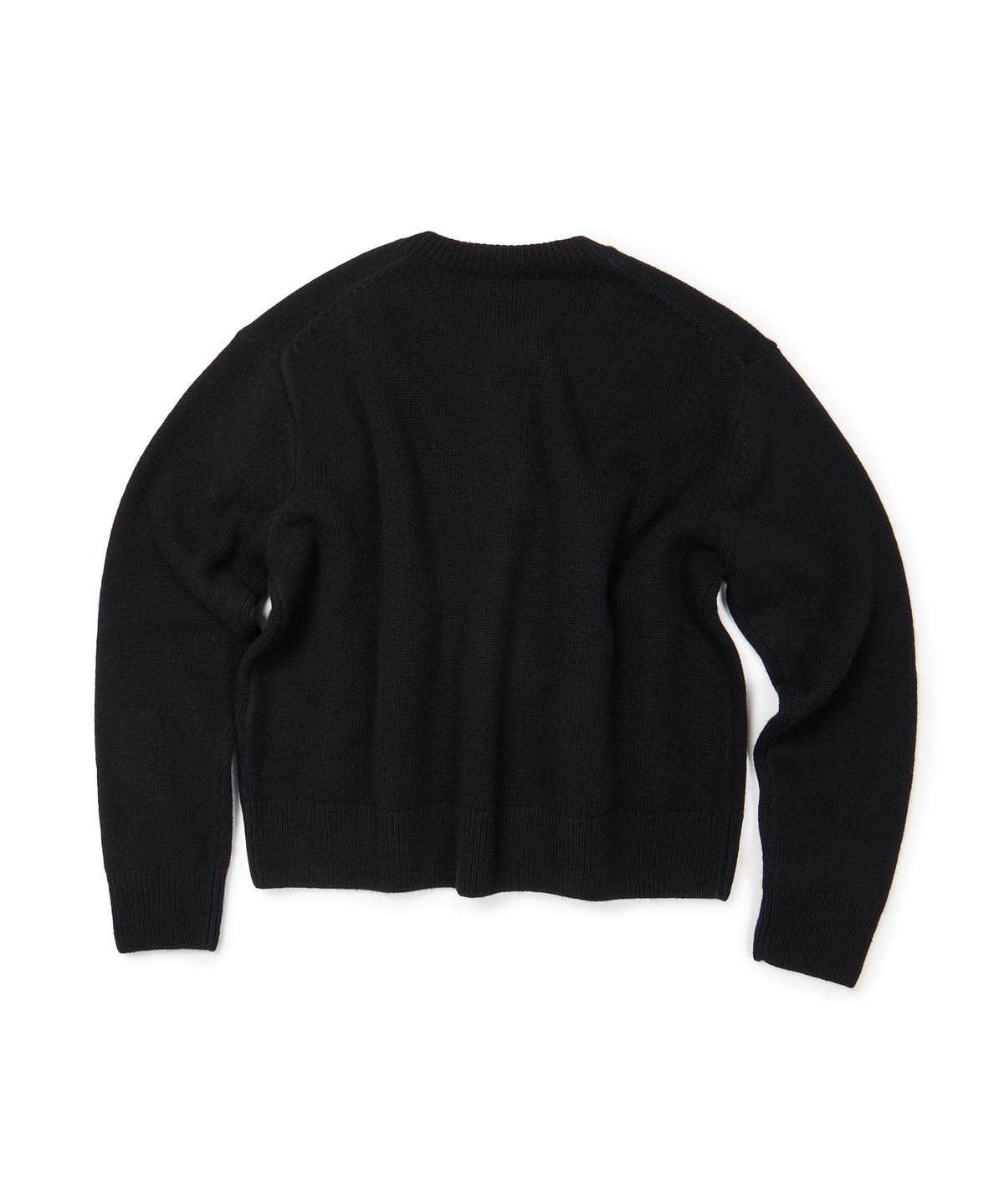 이티씨이(ETCE) (BASE) CROP ROUND NECK CARDIGAN (BLACK)