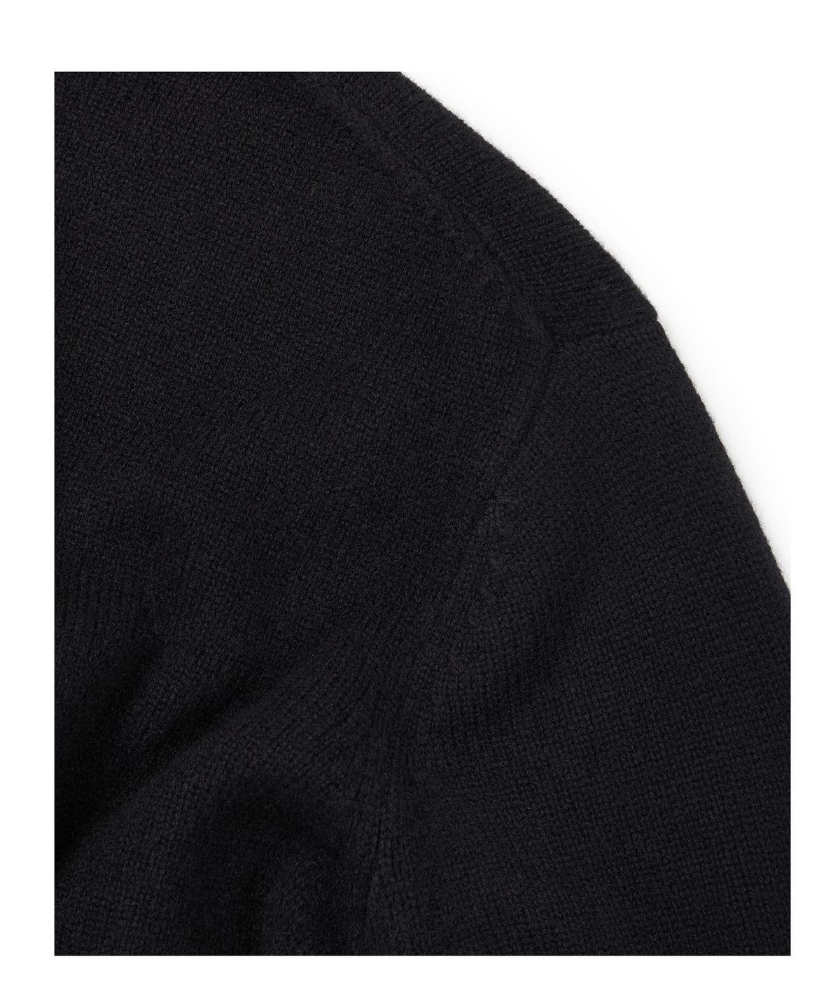 이티씨이(ETCE) (BASE) CROP ROUND NECK CARDIGAN (BLACK)