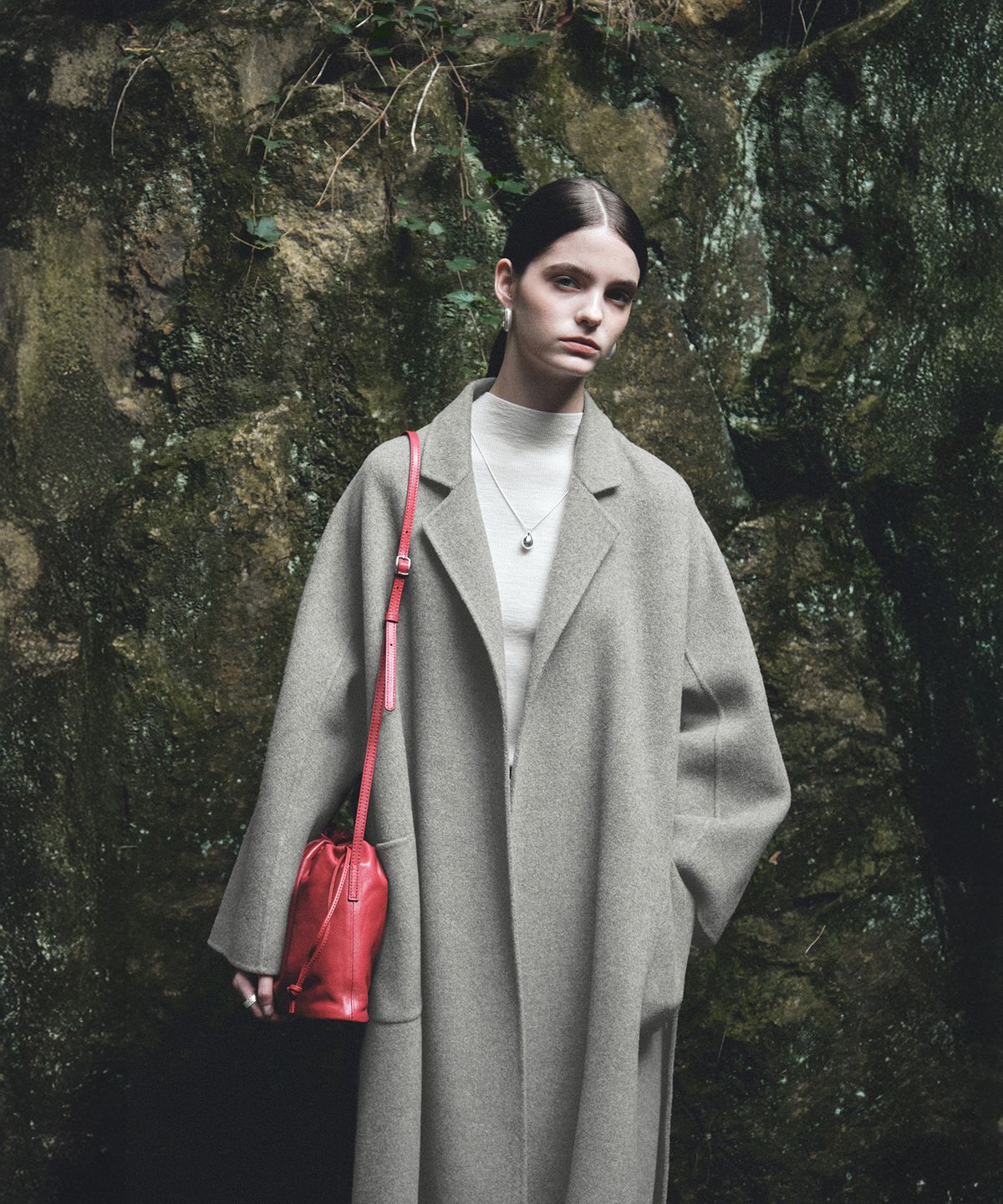 뮤제(MUSEE) MAGOT Reversible Merino Wool Handmade Coat_Gray
