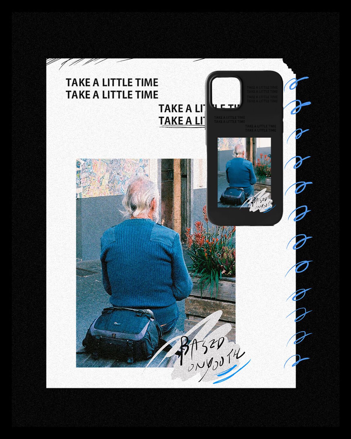베이스언유즈(BASEDON_YOUTH) TAKE A LITTLE TIME BLACK JELLY CASE