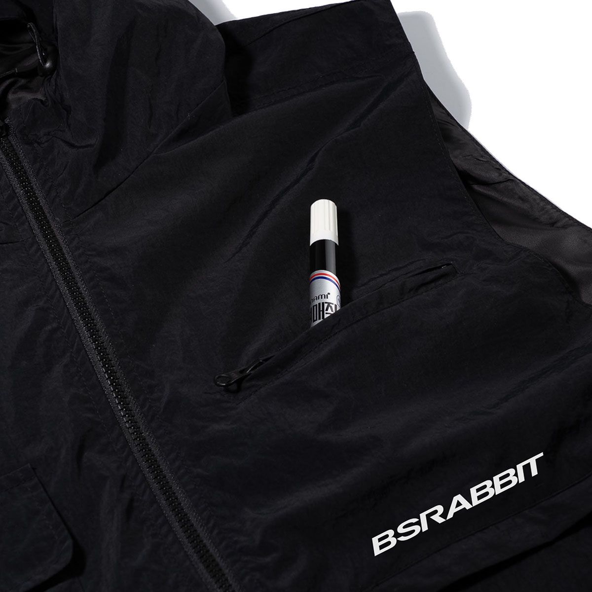 비에스래빗(BSRABBIT) 액티브 트레일 후디드 베스트 블랙