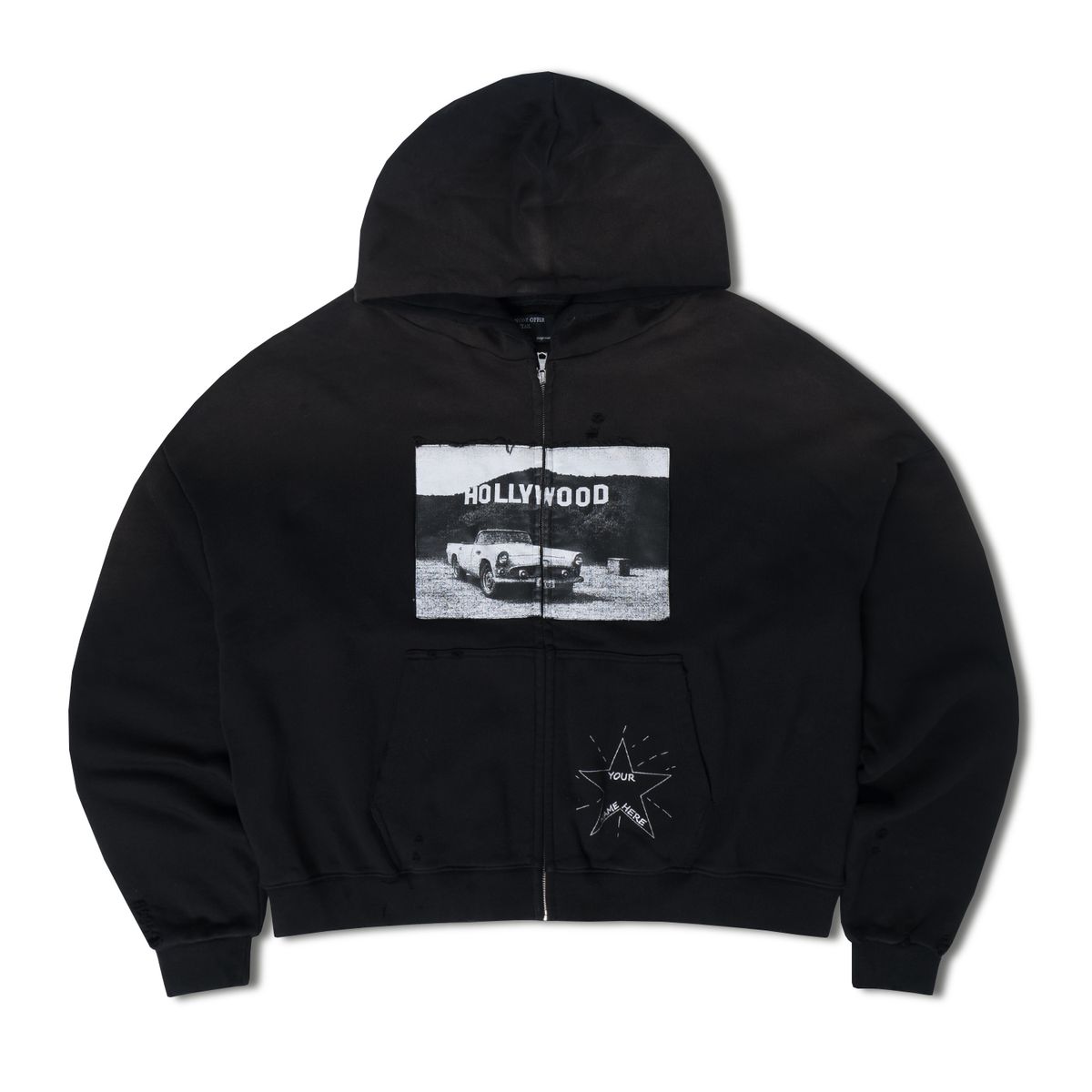 노드(NOD) Old hollywood Zip-up hoodie (Black)