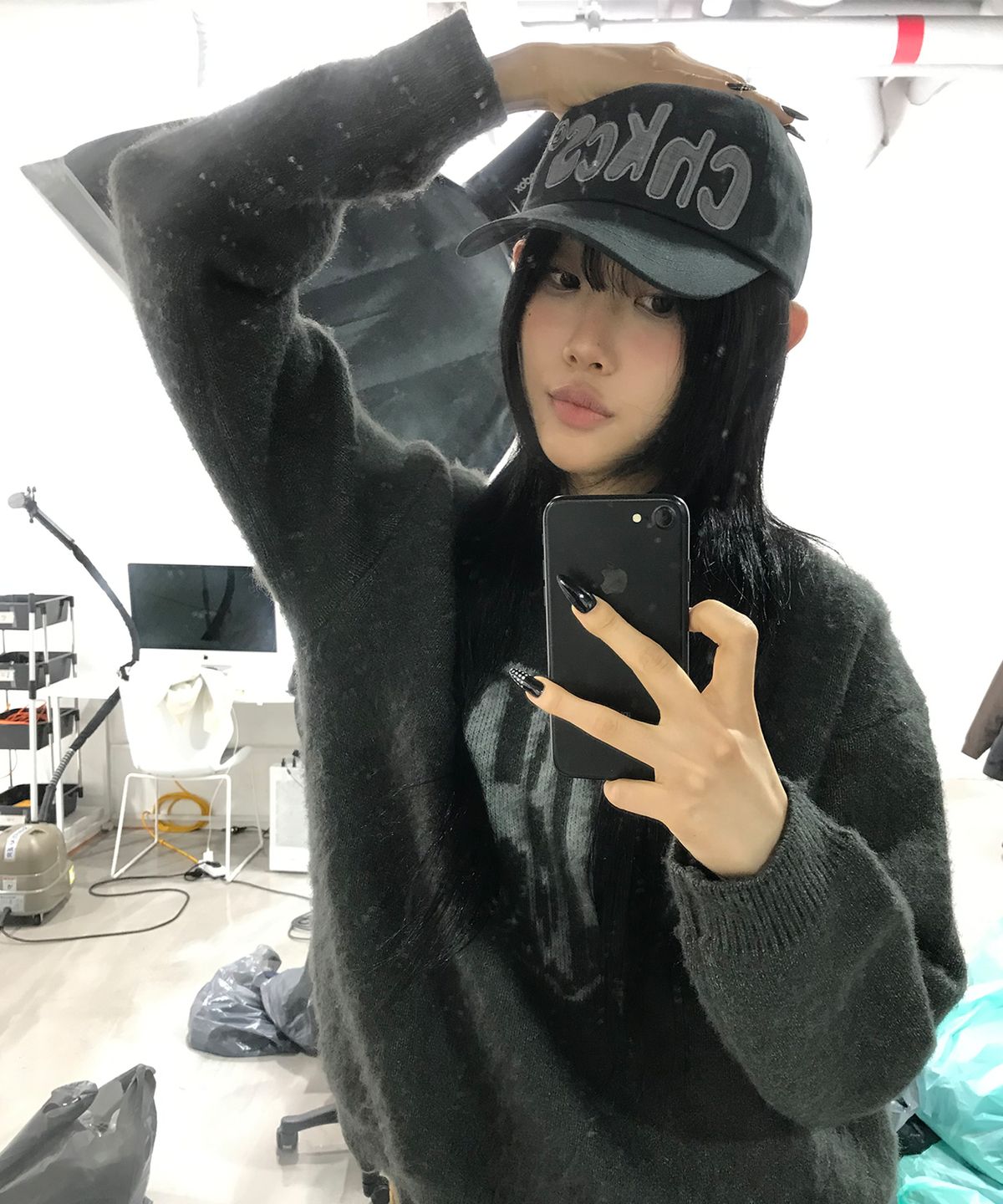 칙스(CHICKS) 바울리스 체크 패치 캡 브라운