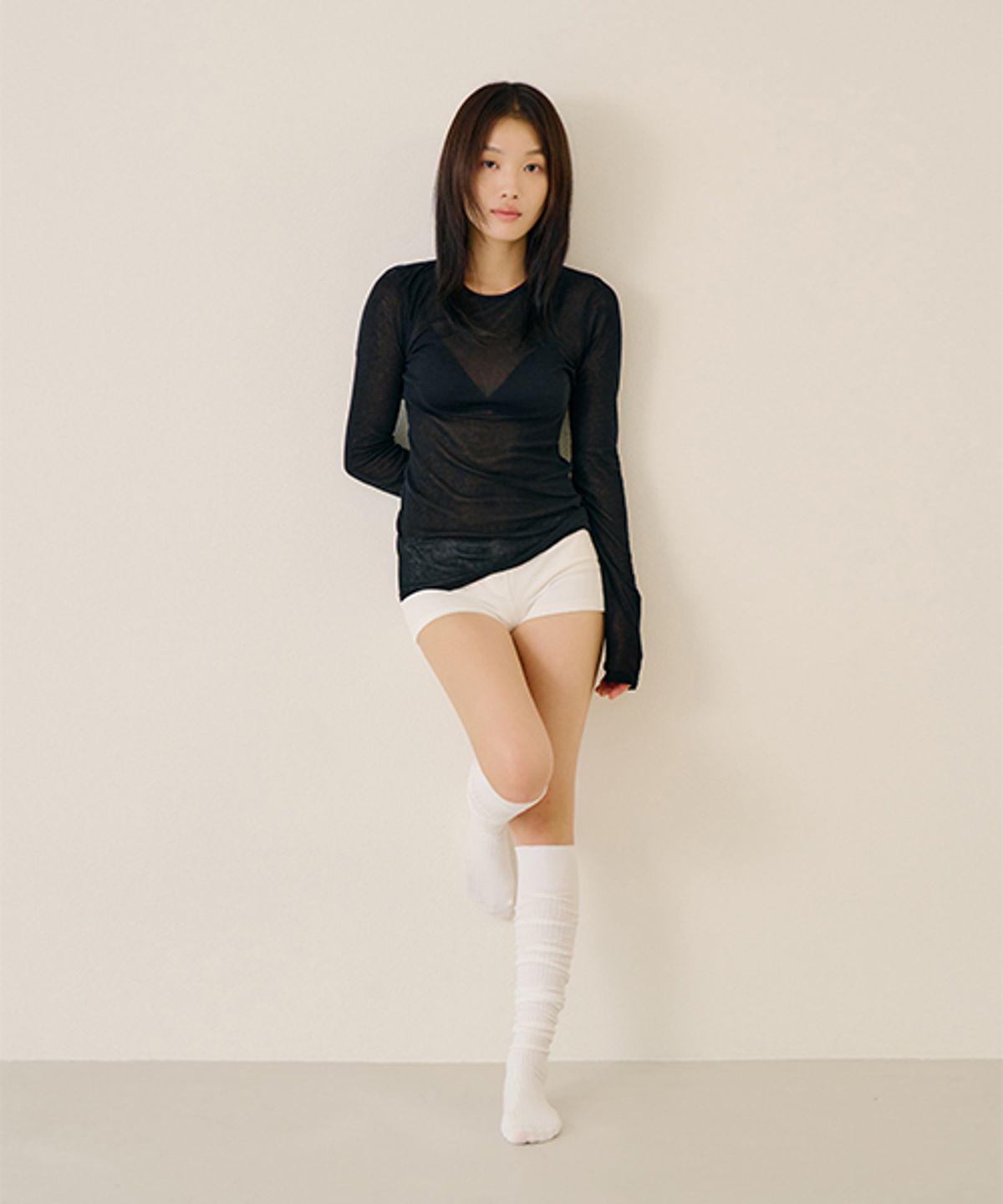 마른파이브(MARN5) 넉넉 컬러 골지 오버 니삭스_6colors