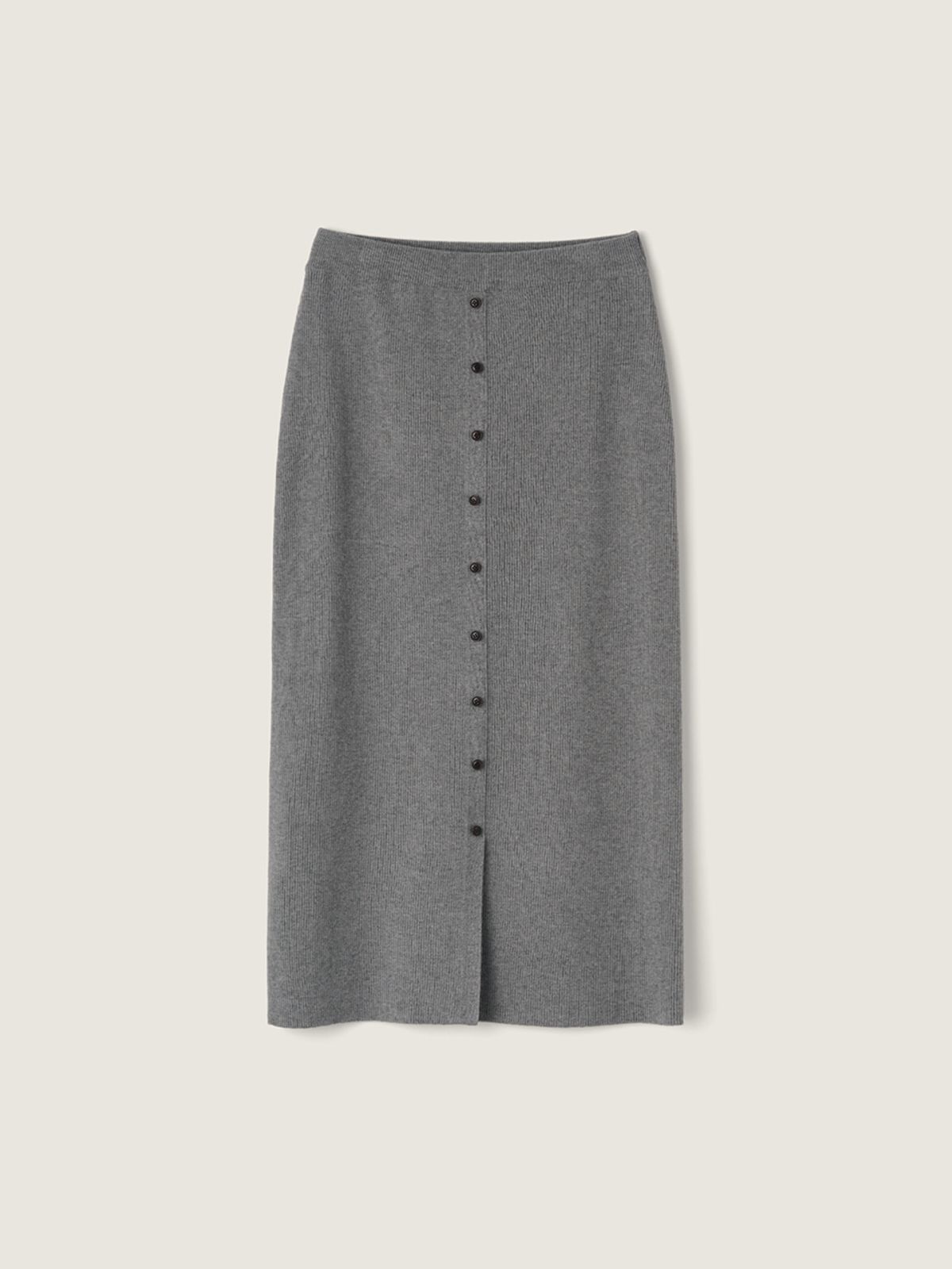 시엔느(SIENNE) Sojeanne Wool Knit Skirt (Melange Gray)