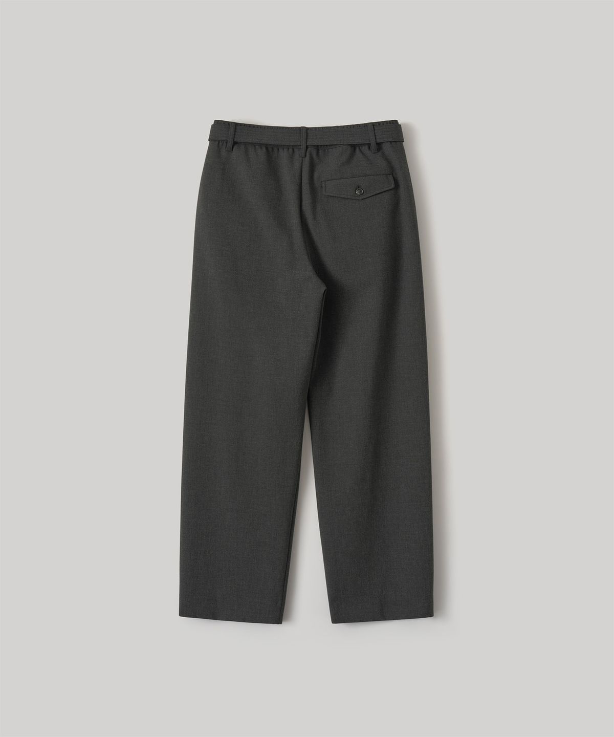 어나더 오피스(ANOTHER OFFICE) Structure Curved Slacks (Heather Charcoal)