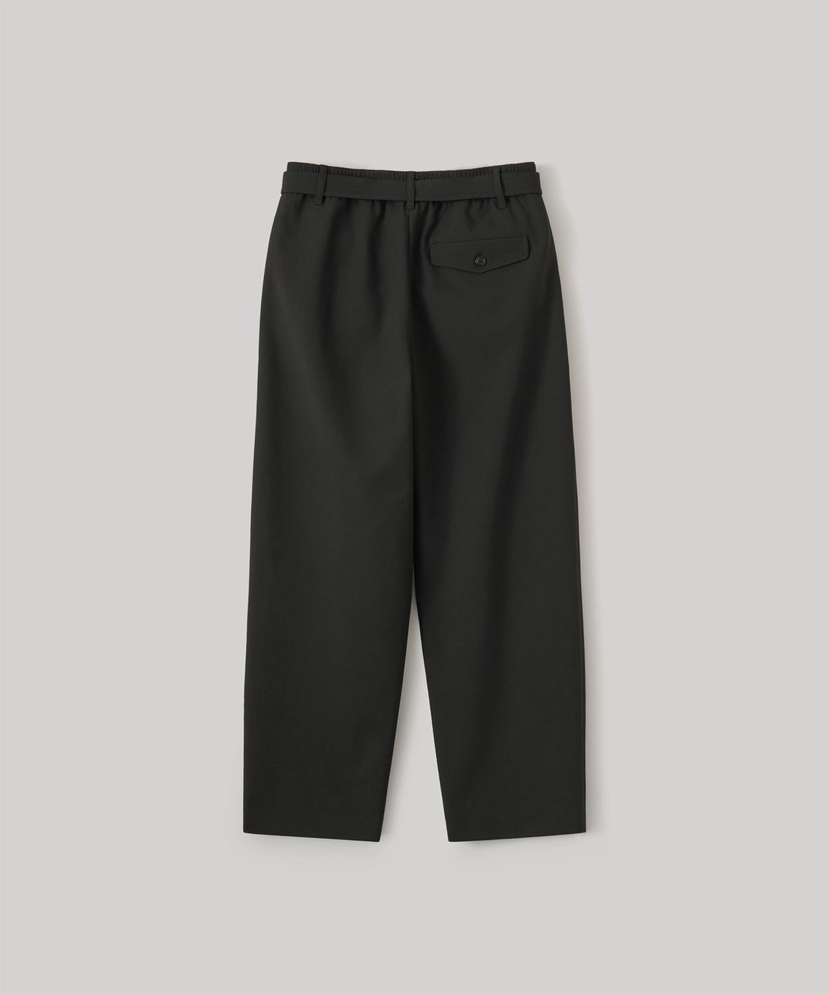 어나더 오피스(ANOTHER OFFICE) Structure Curved Slacks (Black)