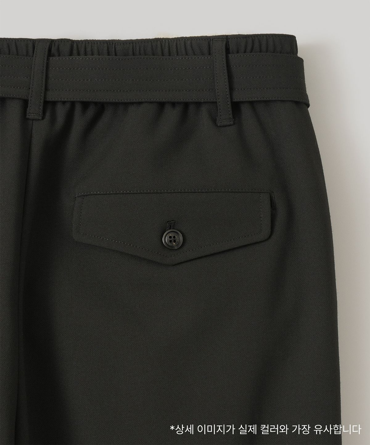 어나더 오피스(ANOTHER OFFICE) Structure Curved Slacks (Black)