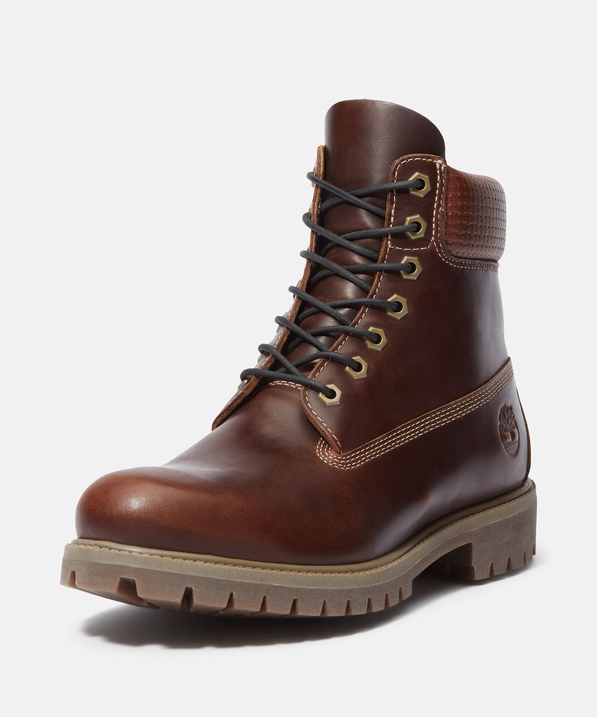 팀버랜드(TIMBERLAND) (남성) 프리미엄 6인치 레이스 워터프루프 부츠 - 미드 브라운:블랙 / A2P6W-EIU