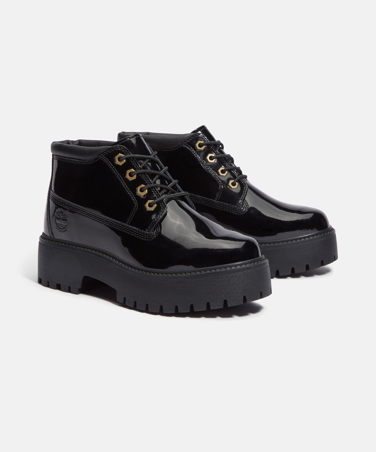 팀버랜드(TIMBERLAND) (여성) 스톤 스트릿 미드 레이스 워터프루프 부츠 - 블랙 / A2HA9-EL6