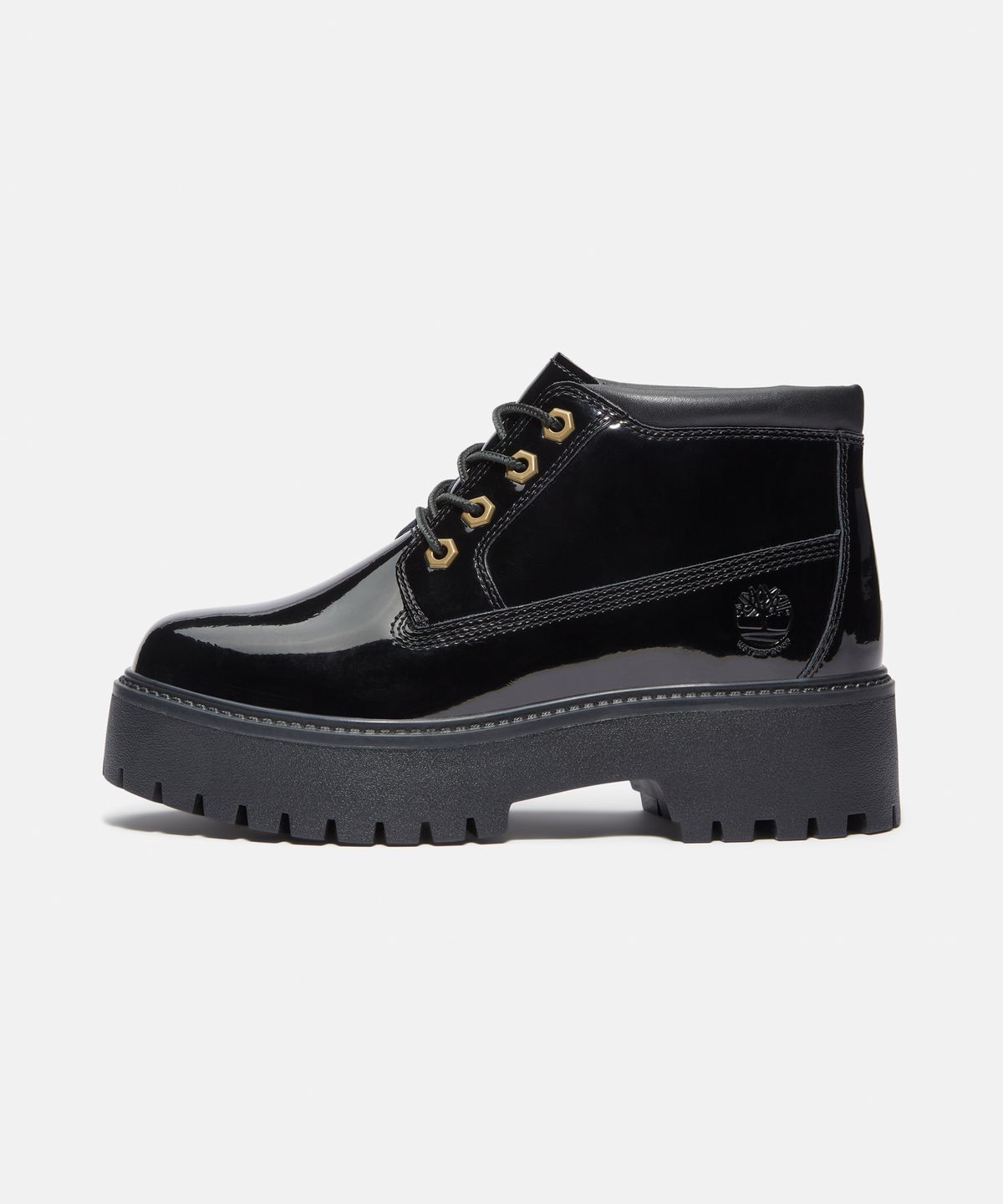 팀버랜드(TIMBERLAND) (여성) 스톤 스트릿 미드 레이스 워터프루프 부츠 - 블랙 / A2HA9-EL6
