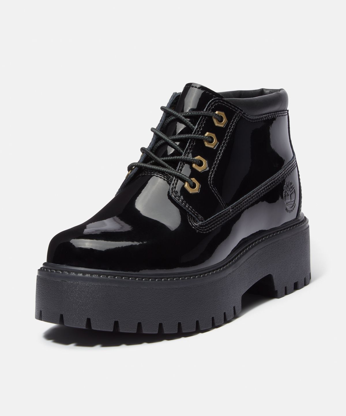 팀버랜드(TIMBERLAND) (여성) 스톤 스트릿 미드 레이스 워터프루프 부츠 - 블랙 / A2HA9-EL6