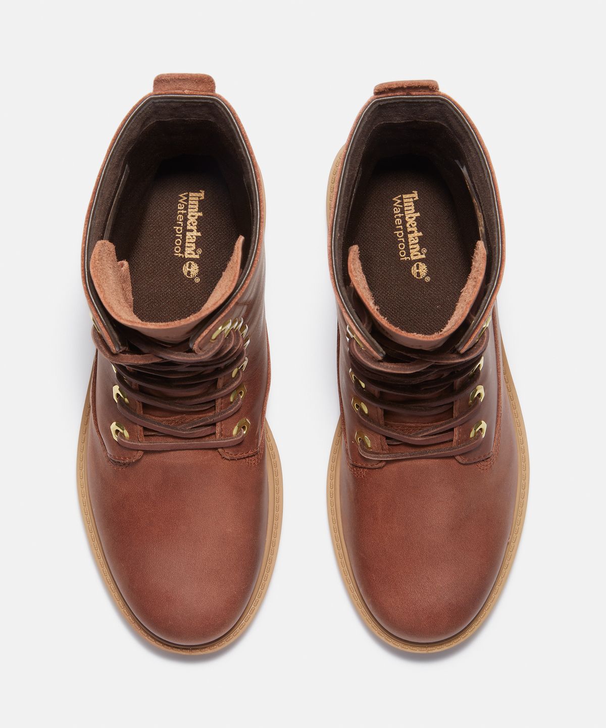 팀버랜드(TIMBERLAND) (여성) 프리미엄 8인치 레이스 워터프루프 부츠 - 미디엄 브라운 / A43MX-EM4