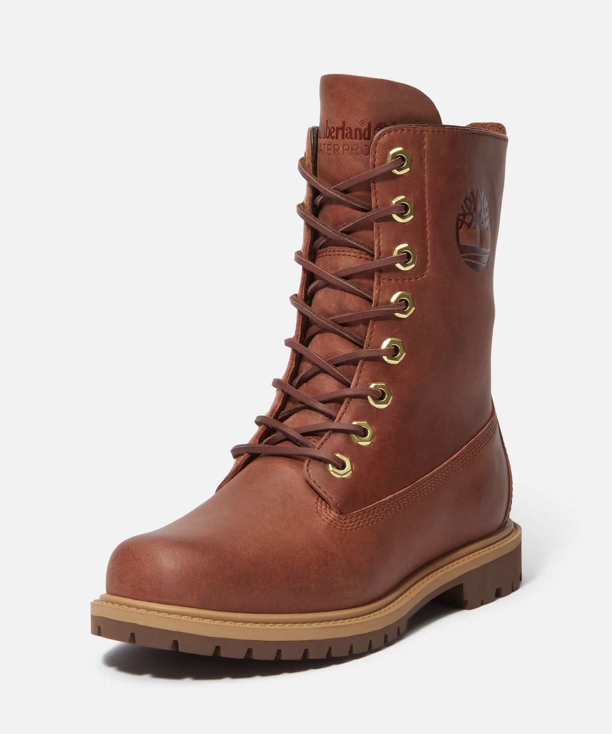팀버랜드(TIMBERLAND) (여성) 프리미엄 8인치 레이스 워터프루프 부츠 - 미디엄 브라운 / A43MX-EM4