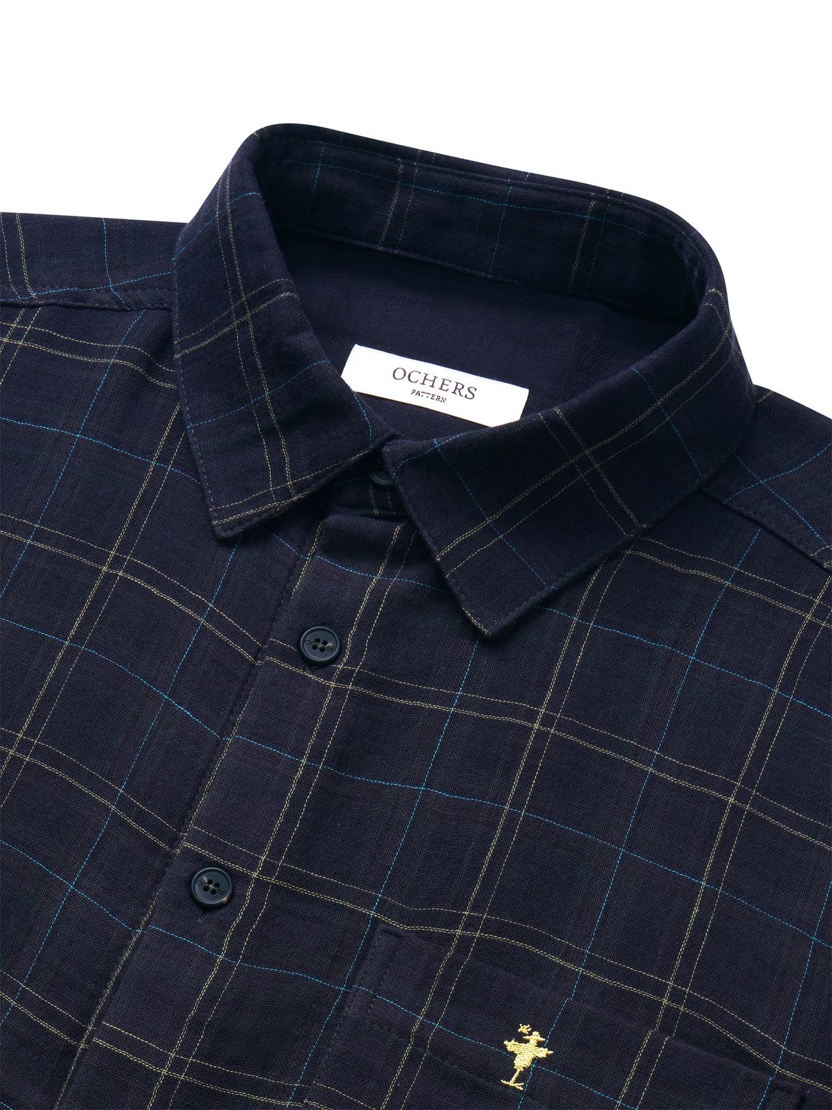오커스(OCHERS) 체크셔츠 No.0003 Summer Navy