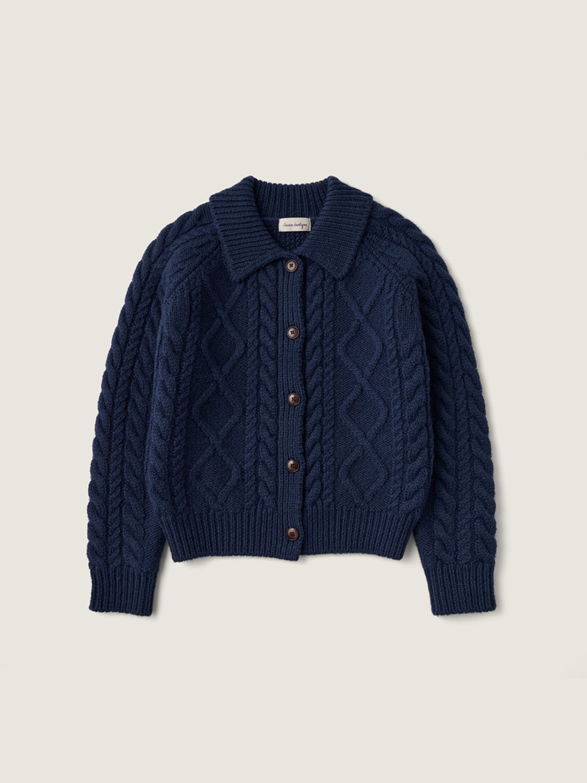 시엔느(SIENNE) Alma Wool 100 Cardigan (Navy)