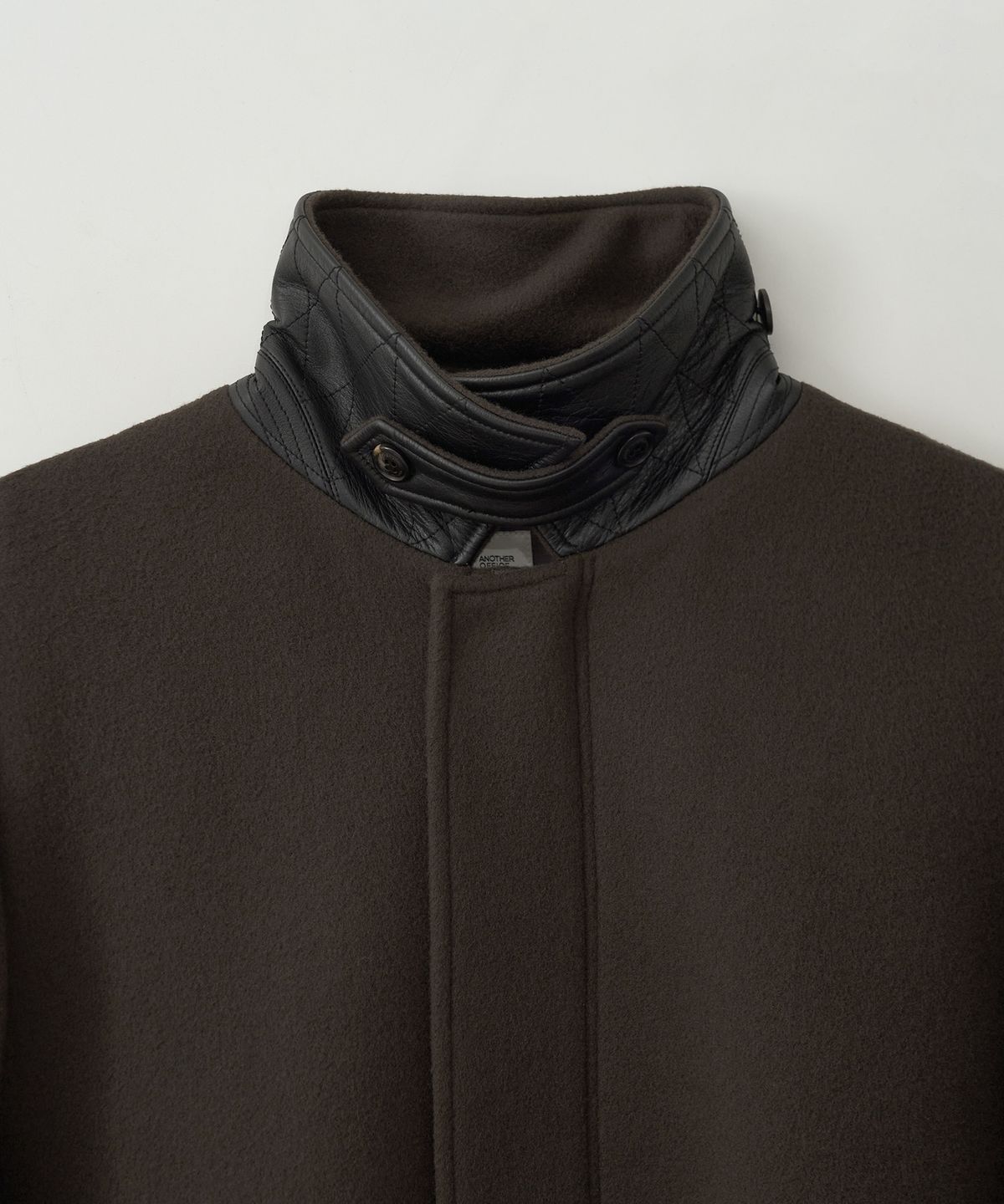 어나더 오피스(ANOTHER OFFICE) Library Wool Mods Coat (Charcoal Brown)