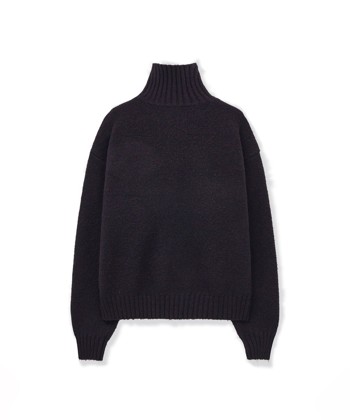 포르테나(PORTERNA) BUTTON HALF PULL-OVER SWEATER-PURPLE